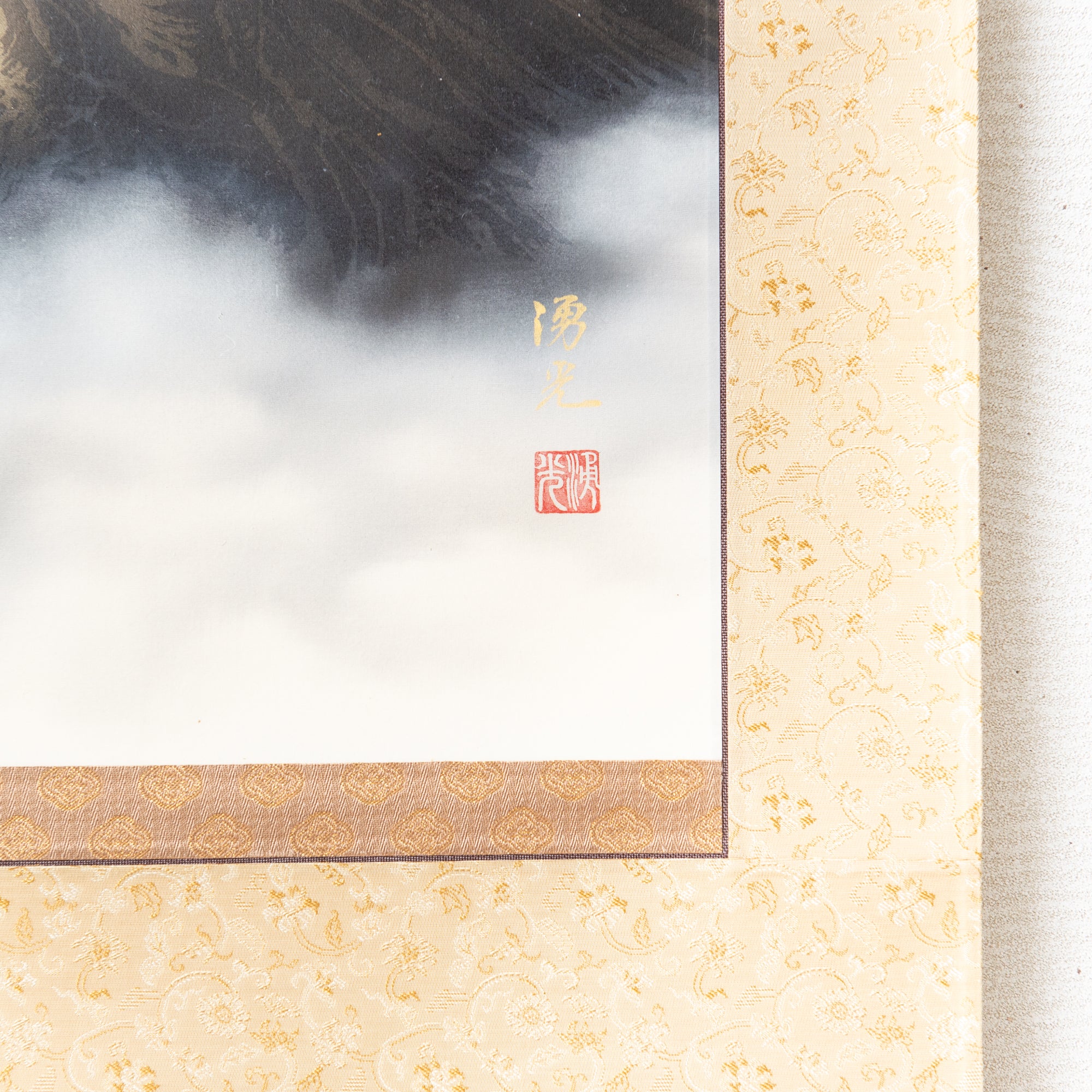 Golden Mt. Fuji Kakejiku Hanging Scroll