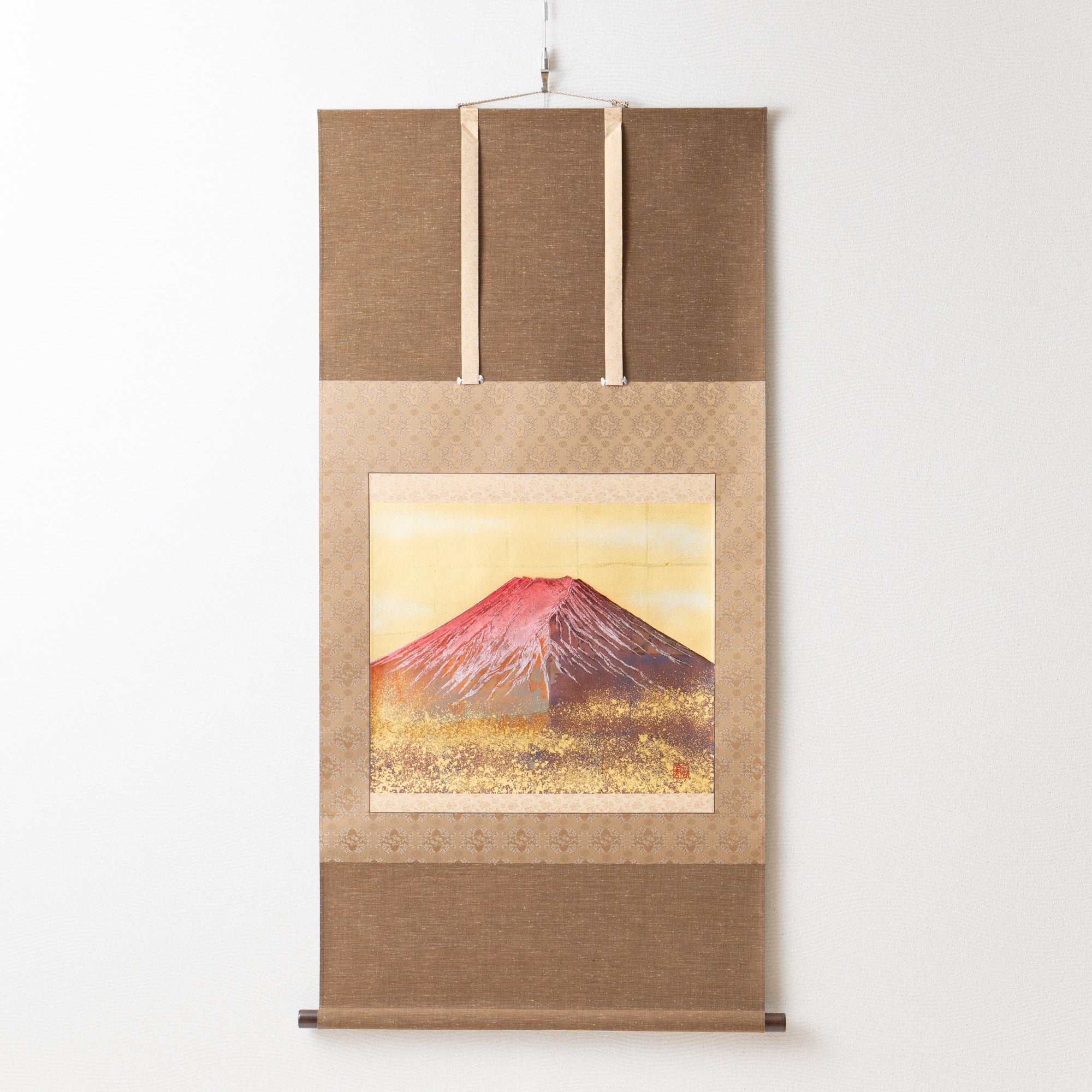 Aka-Fuji Kakejiku Hanging Scroll