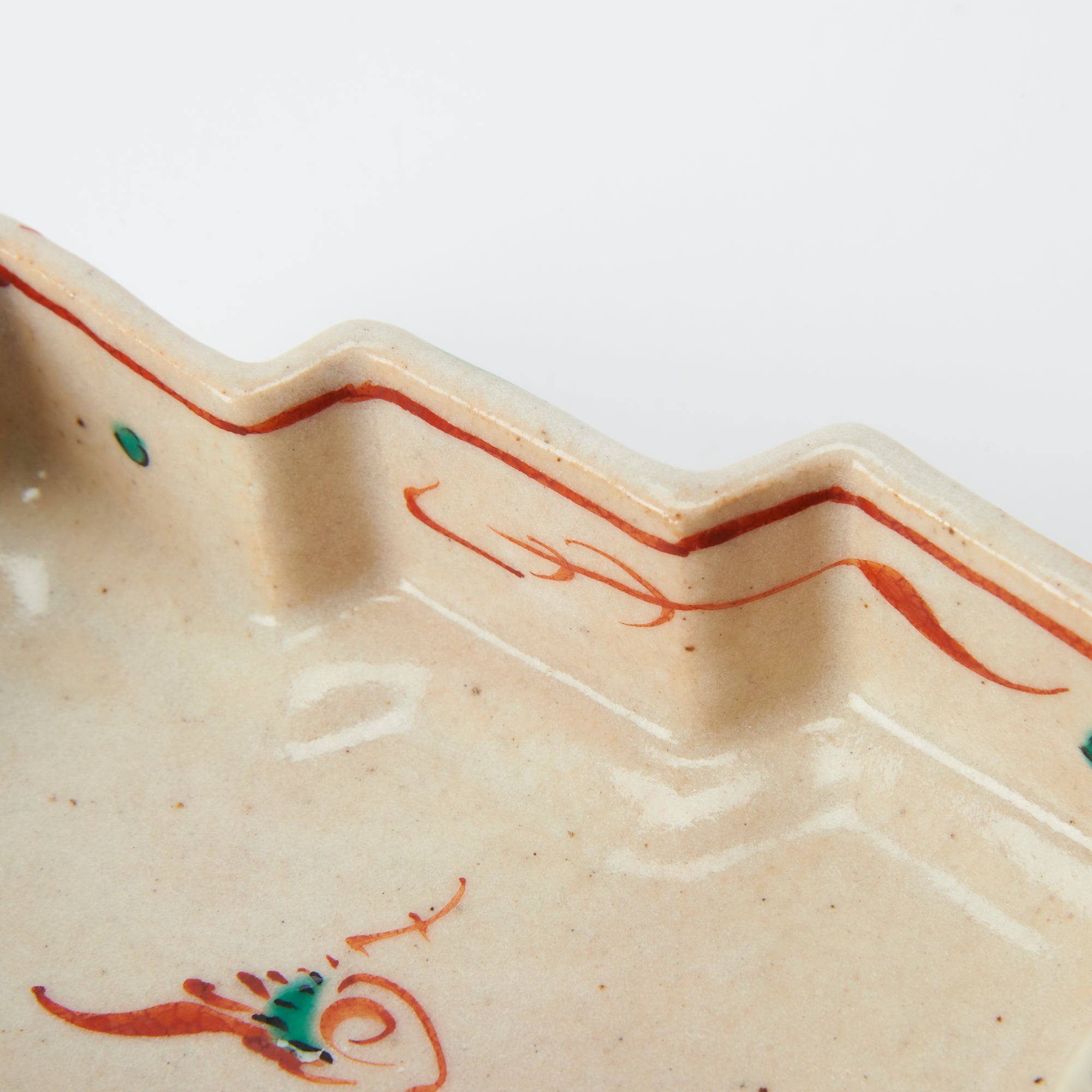 Auspicious Akae Faceted Side Plate