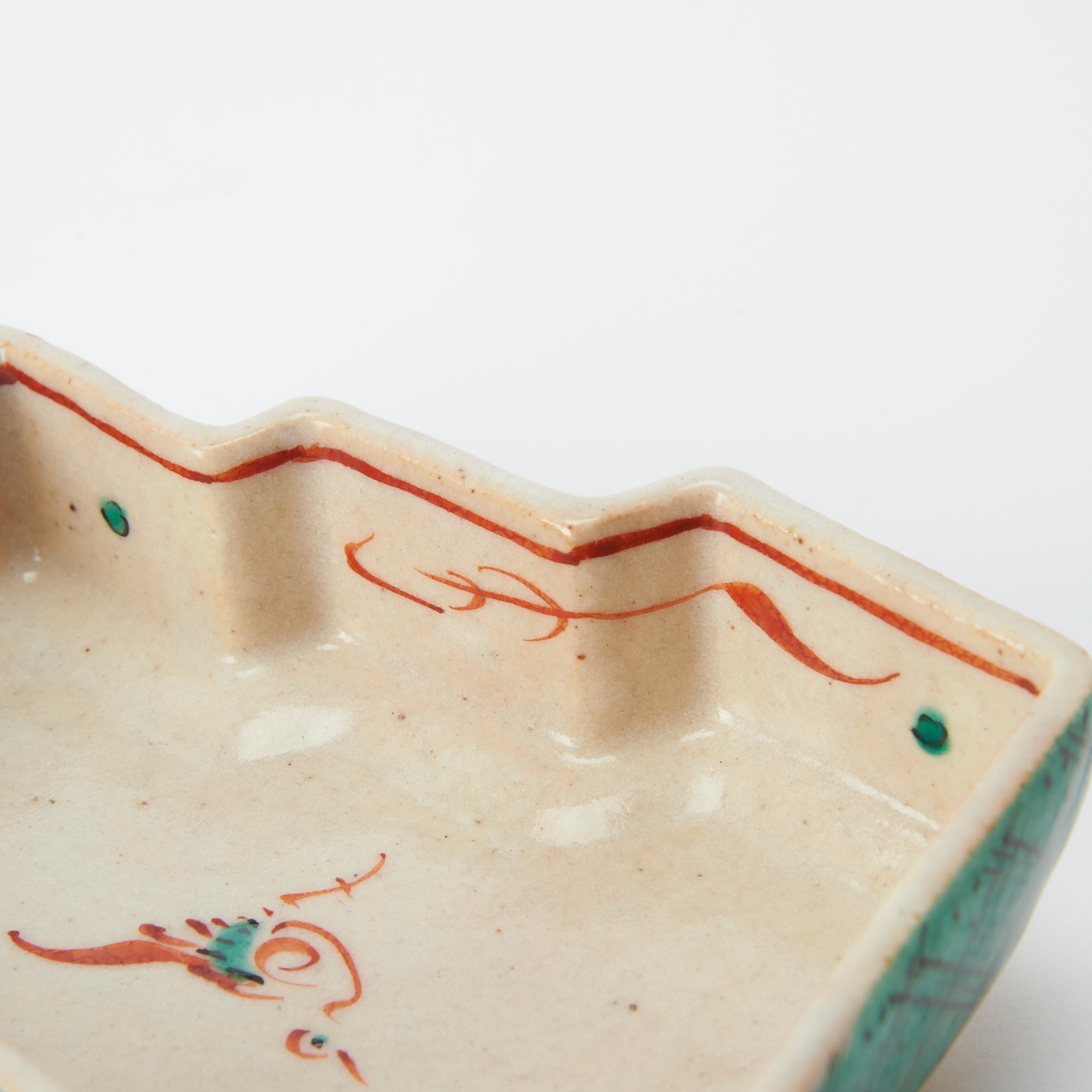 Auspicious Akae Faceted Side Plate