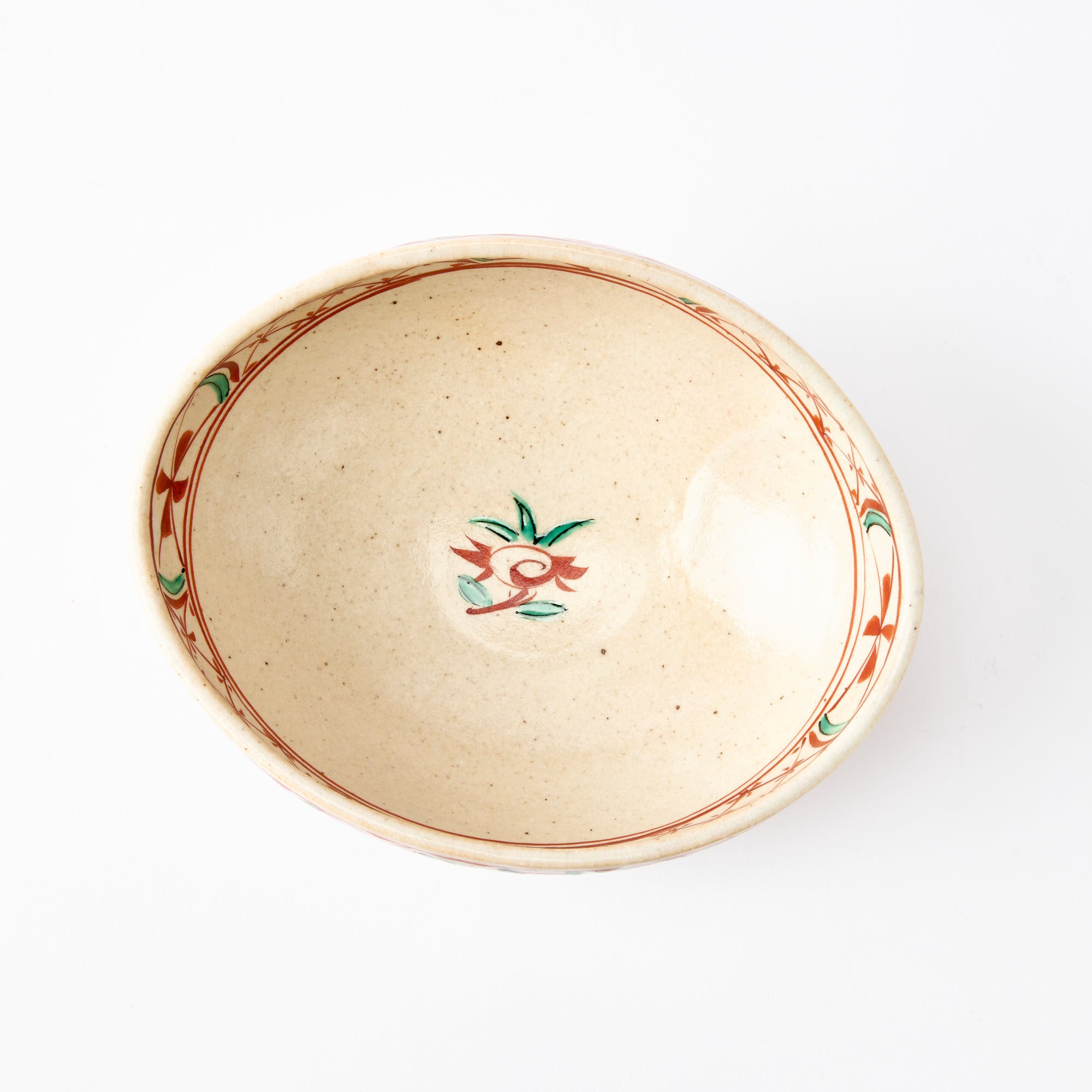 Auspicious Akae Oval Medium Bowl