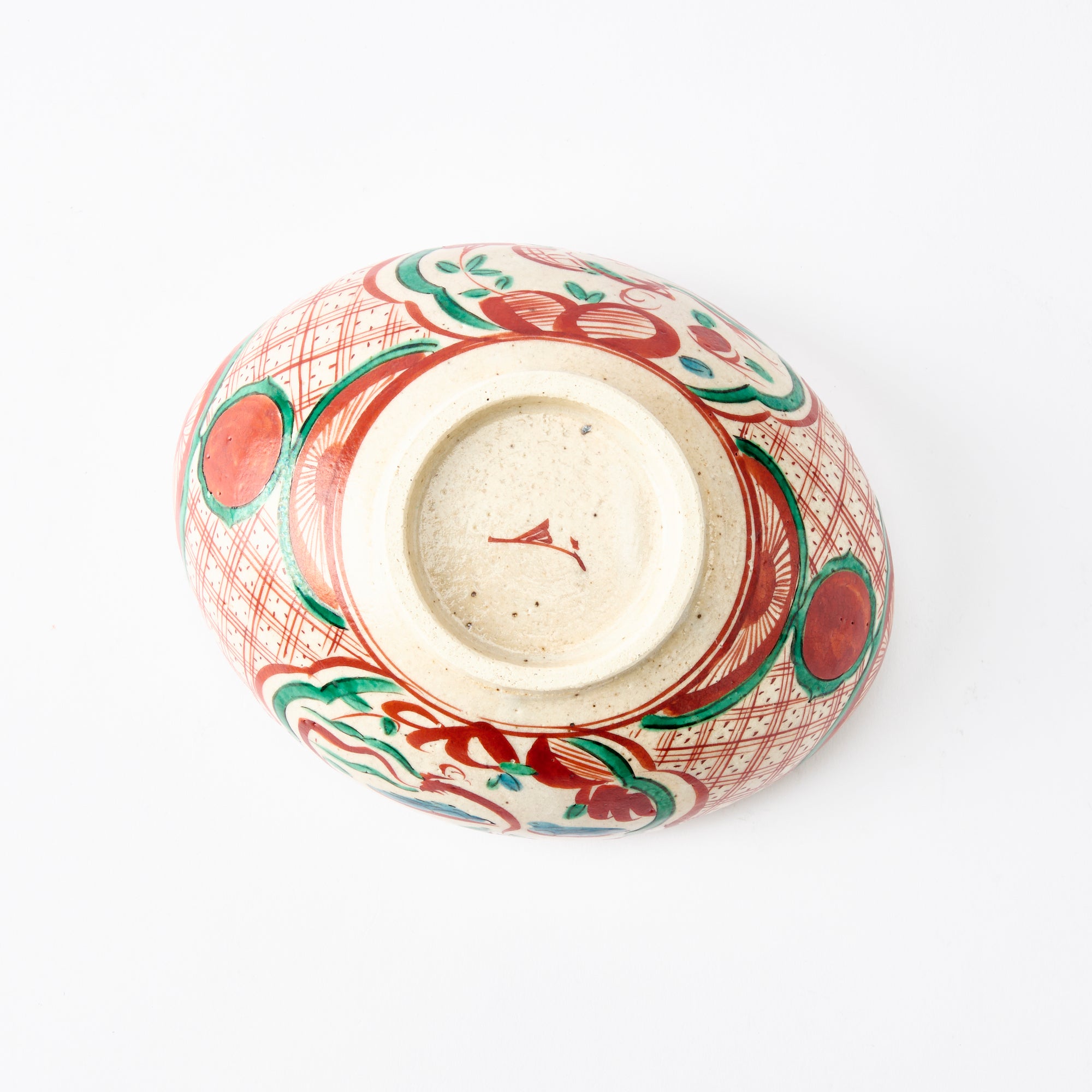 Auspicious Akae Oval Medium Bowl