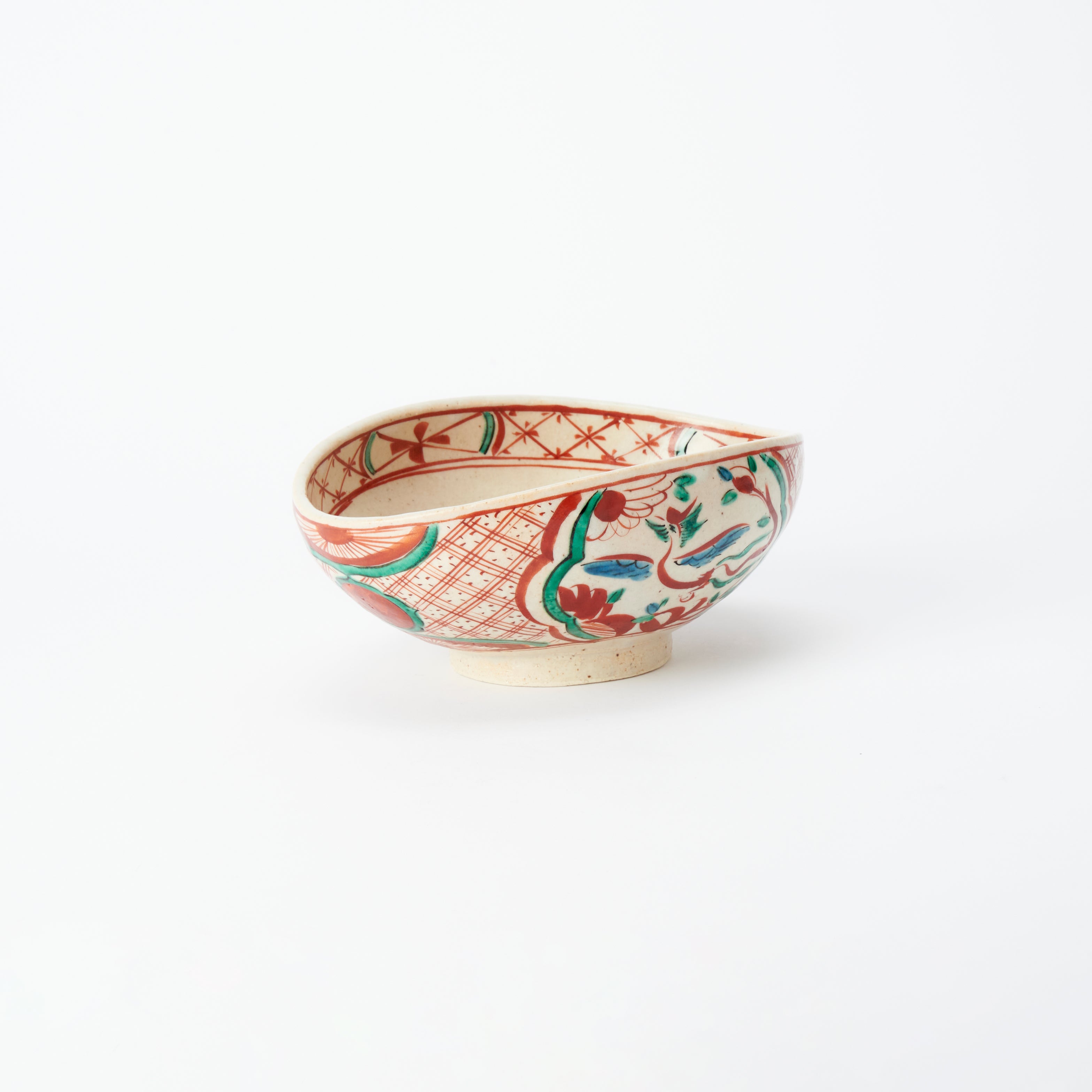 Auspicious Akae Oval Medium Bowl