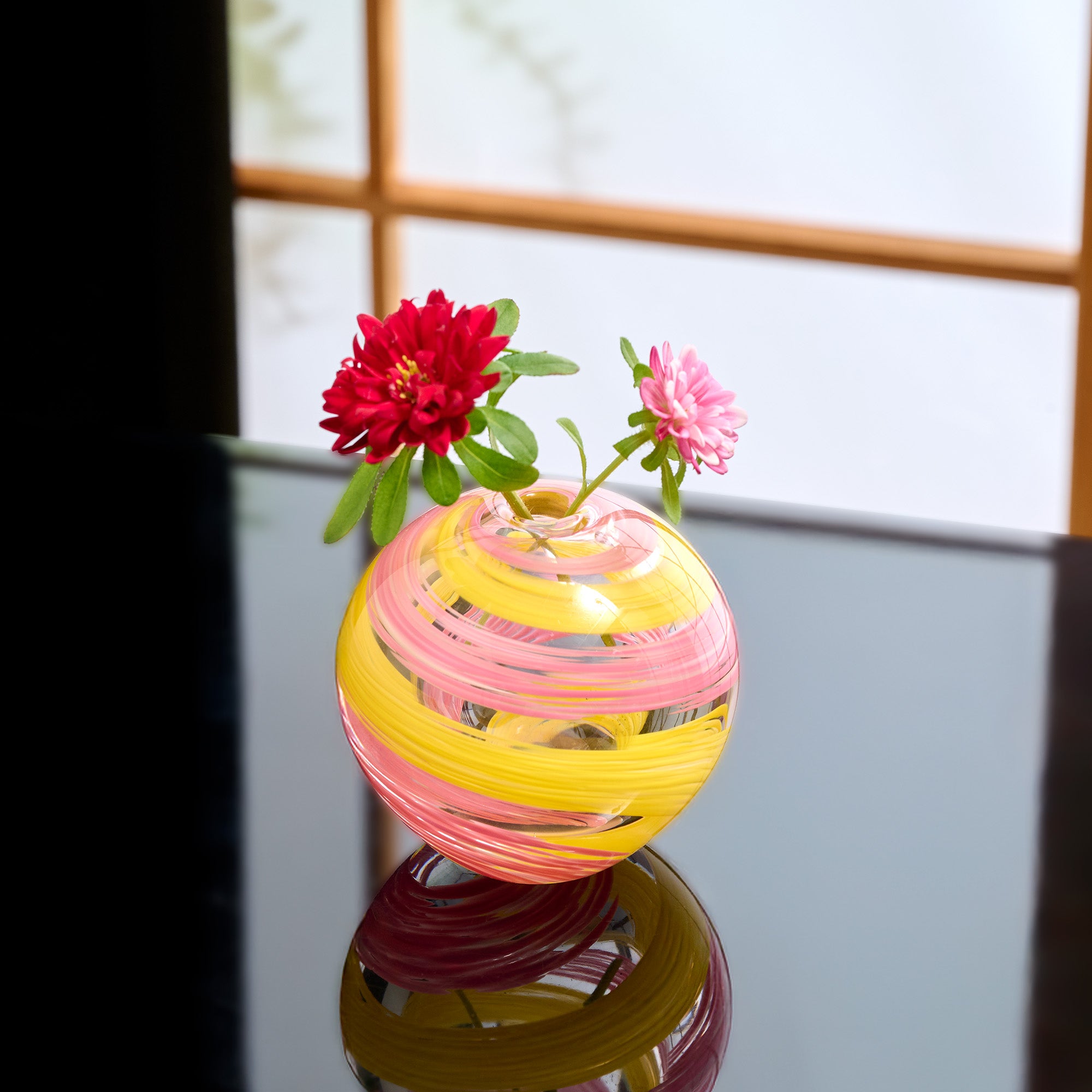 Colorful Globe Flower Vases