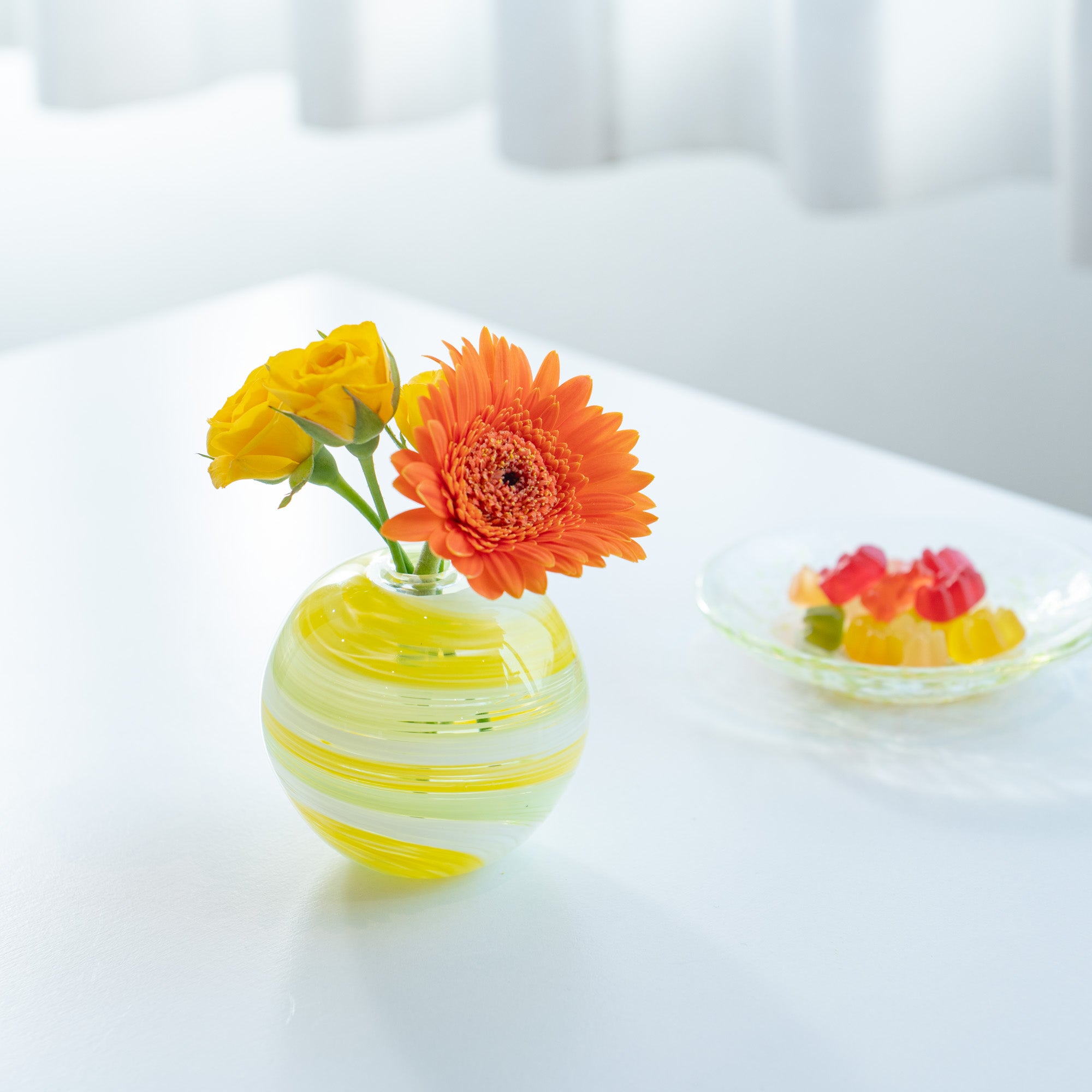 Colorful Globe Flower Vases