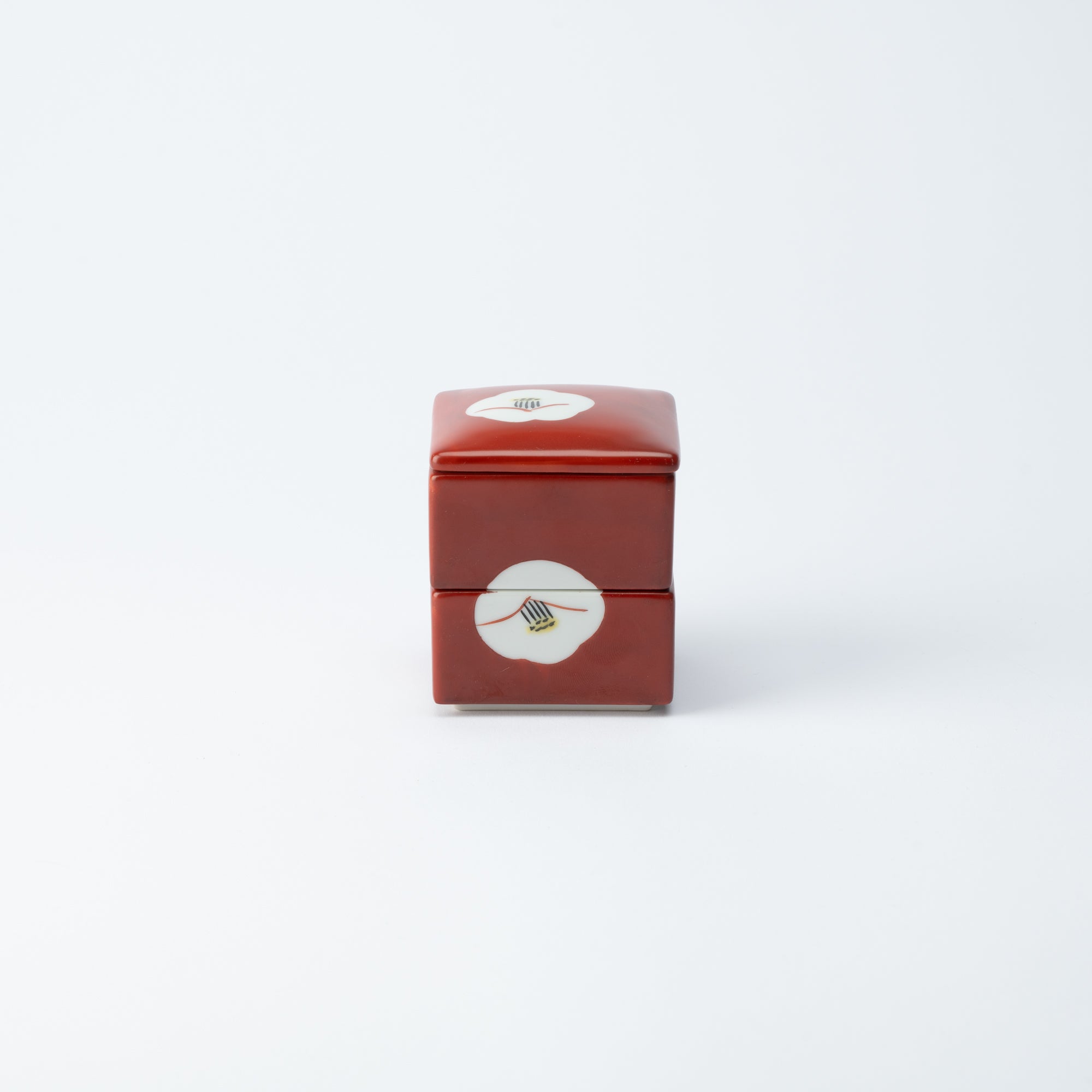 Weiß Kleine zweistöckige Camellia-Box