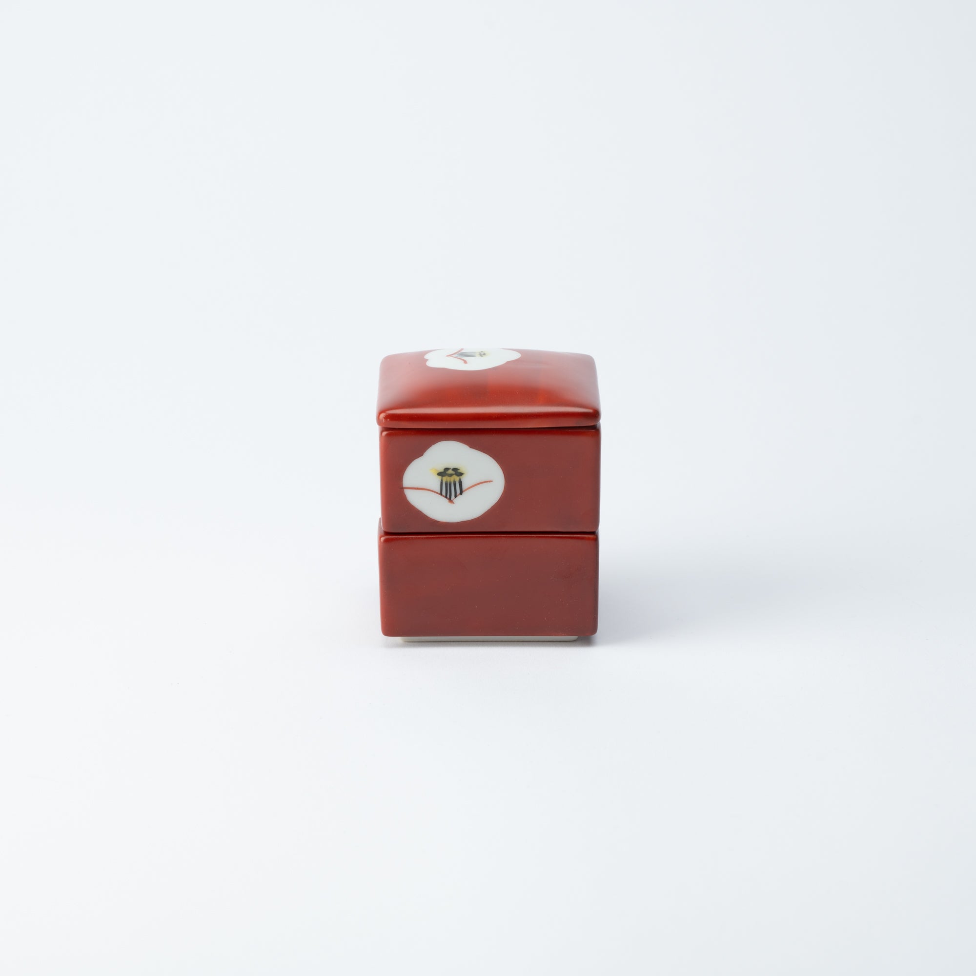 Weiß Kleine zweistöckige Camellia-Box