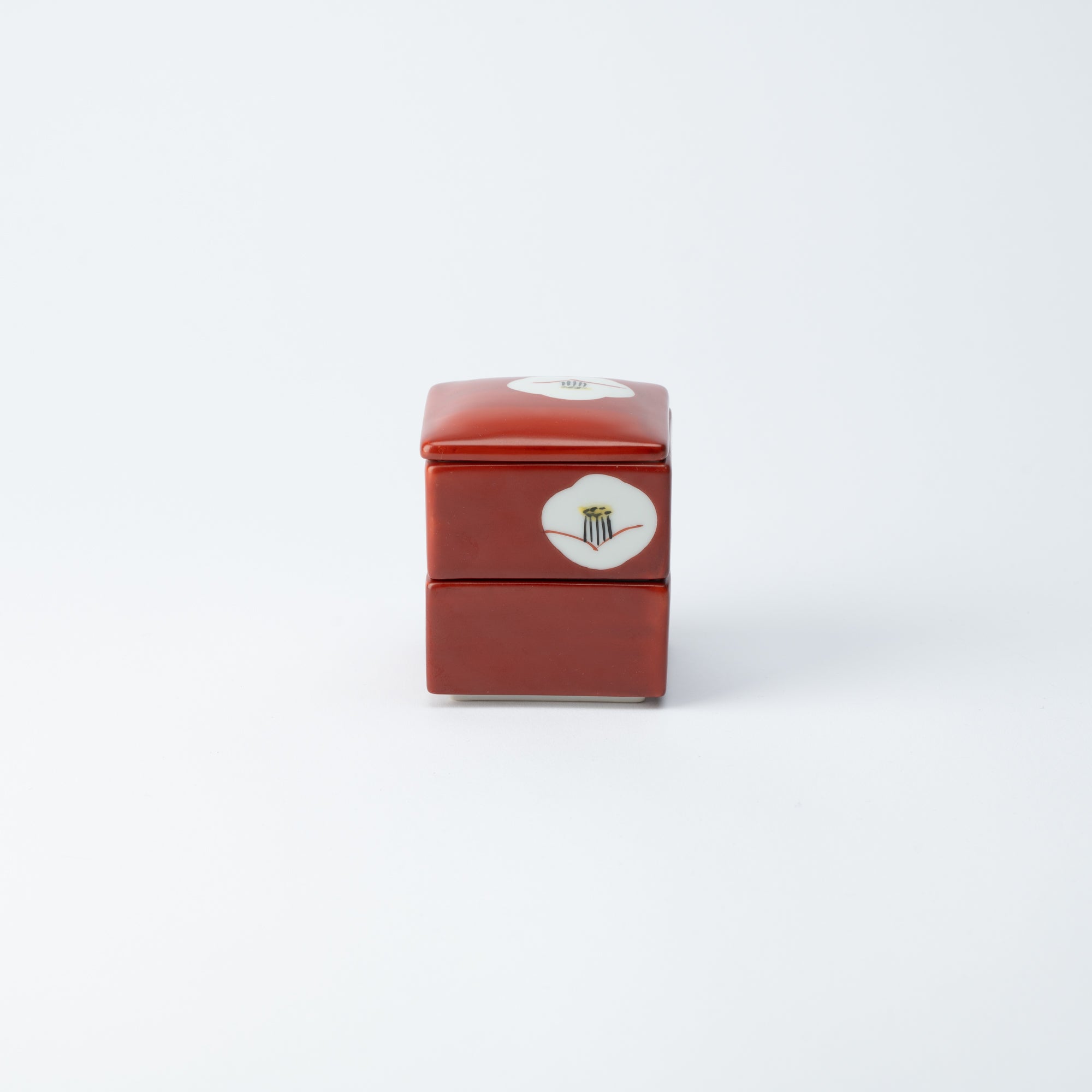 Weiß Kleine zweistöckige Camellia-Box