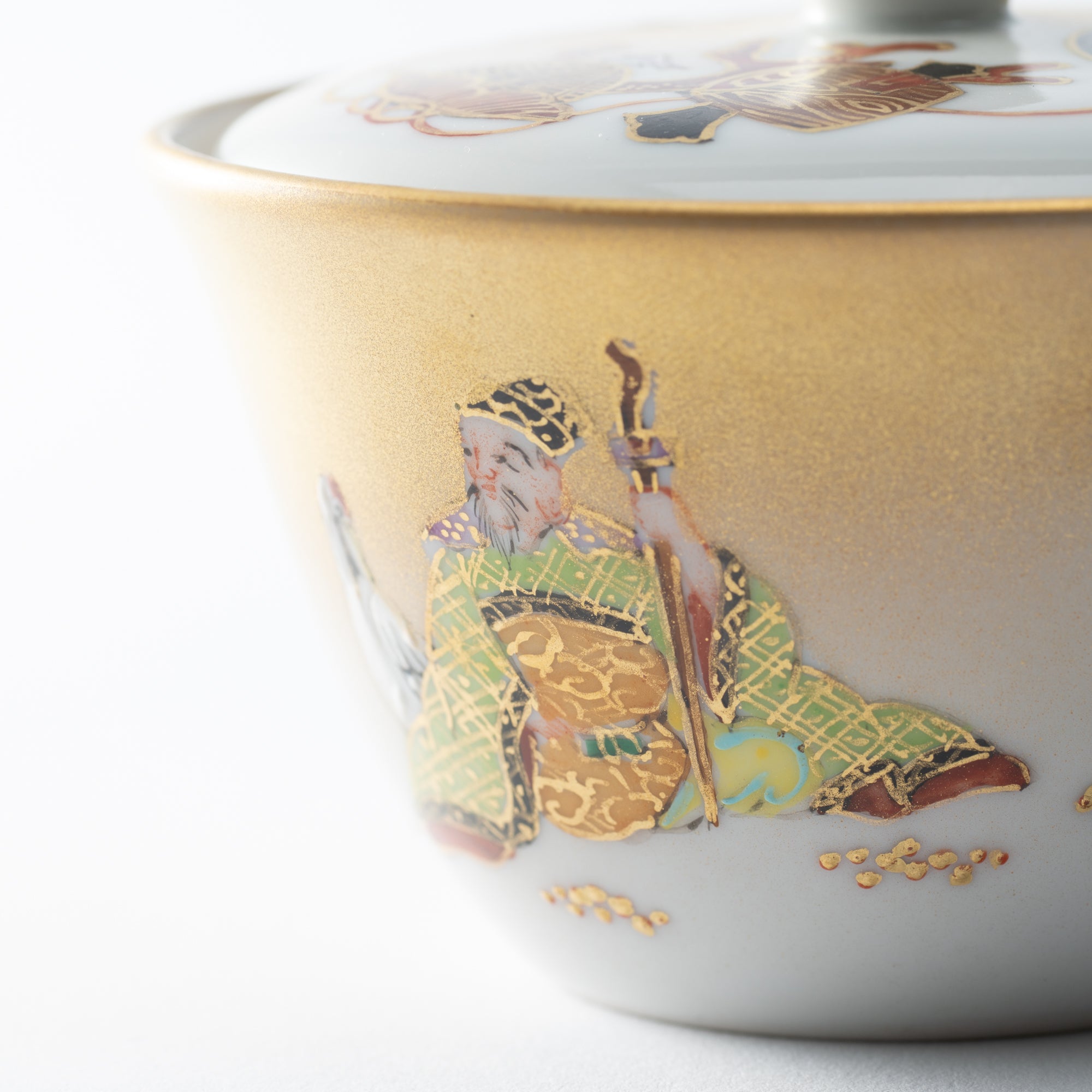 Seven Lucky Gods Houhin Japanese Teapot Set with 5 Teacups
