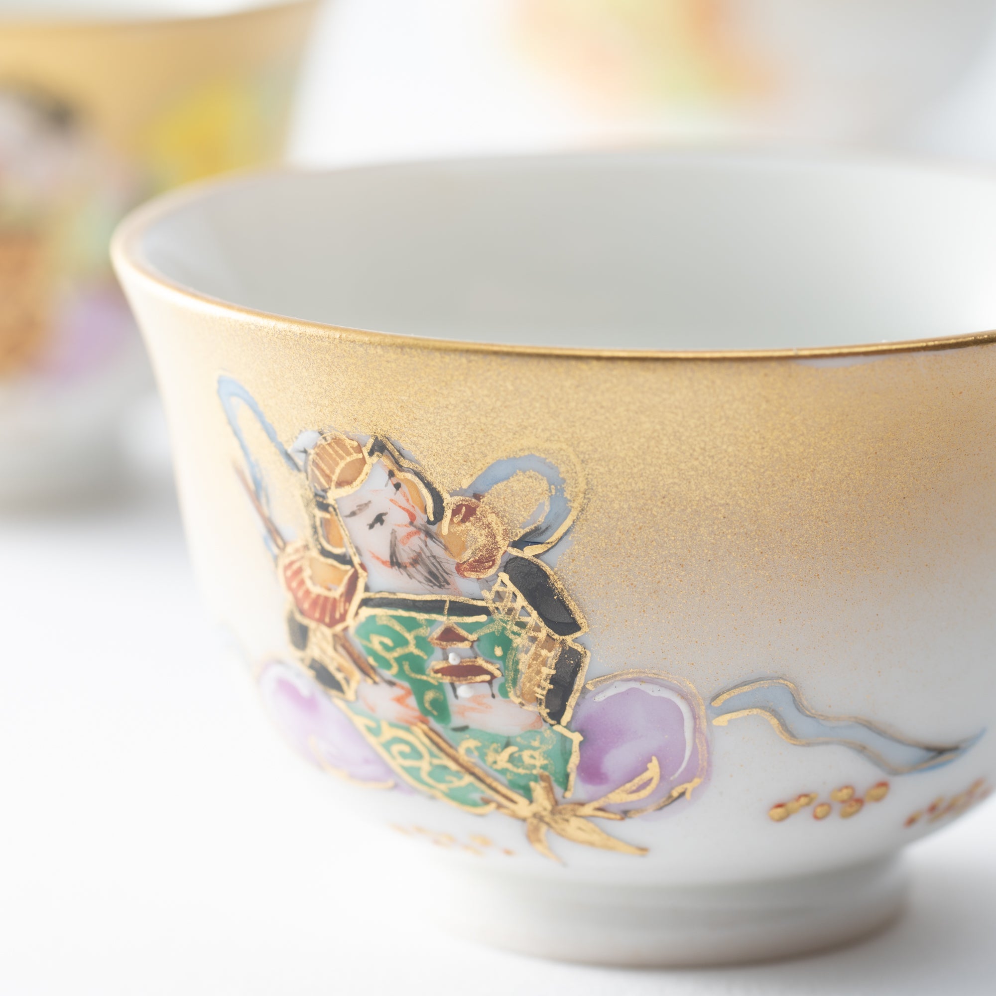 Seven Lucky Gods Houhin Japanese Teapot Set with 5 Teacups