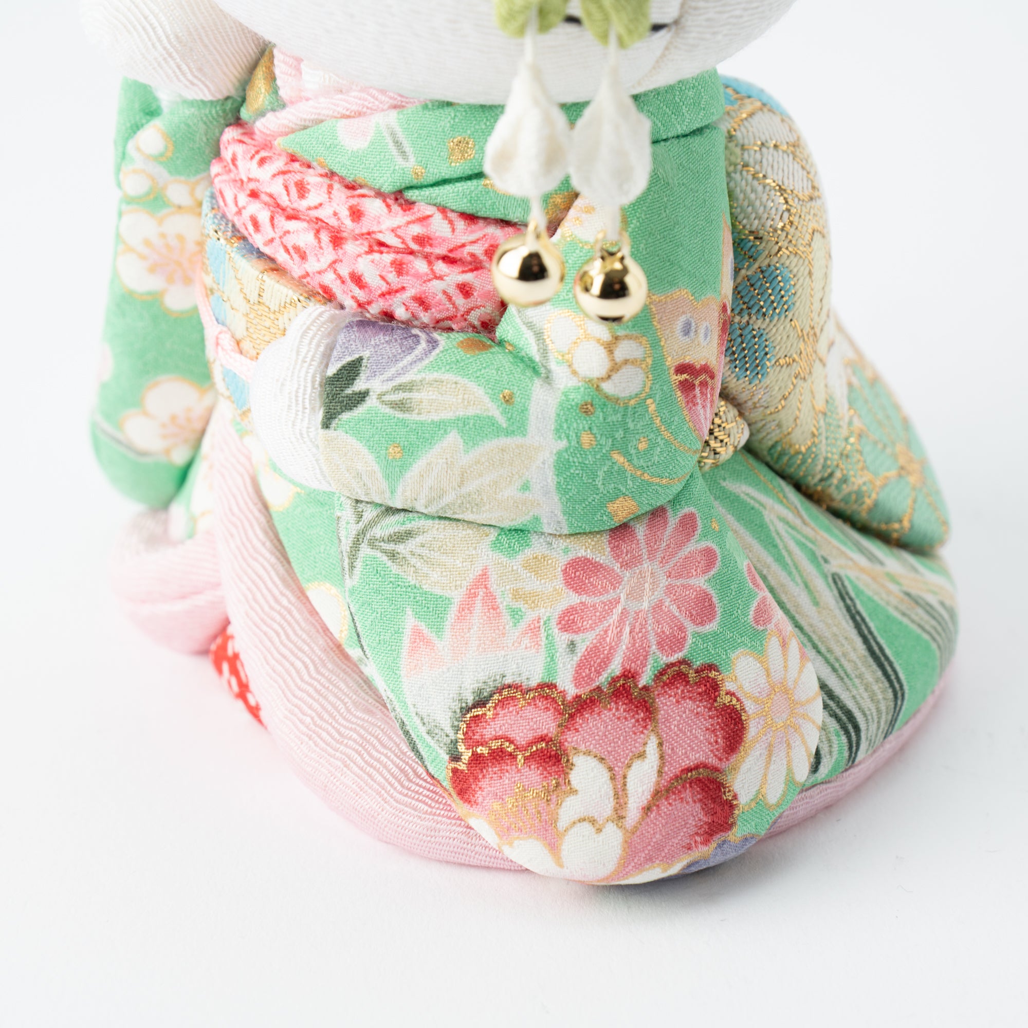 Grün Hello Kitty Glückskatze im Maiko-Stil