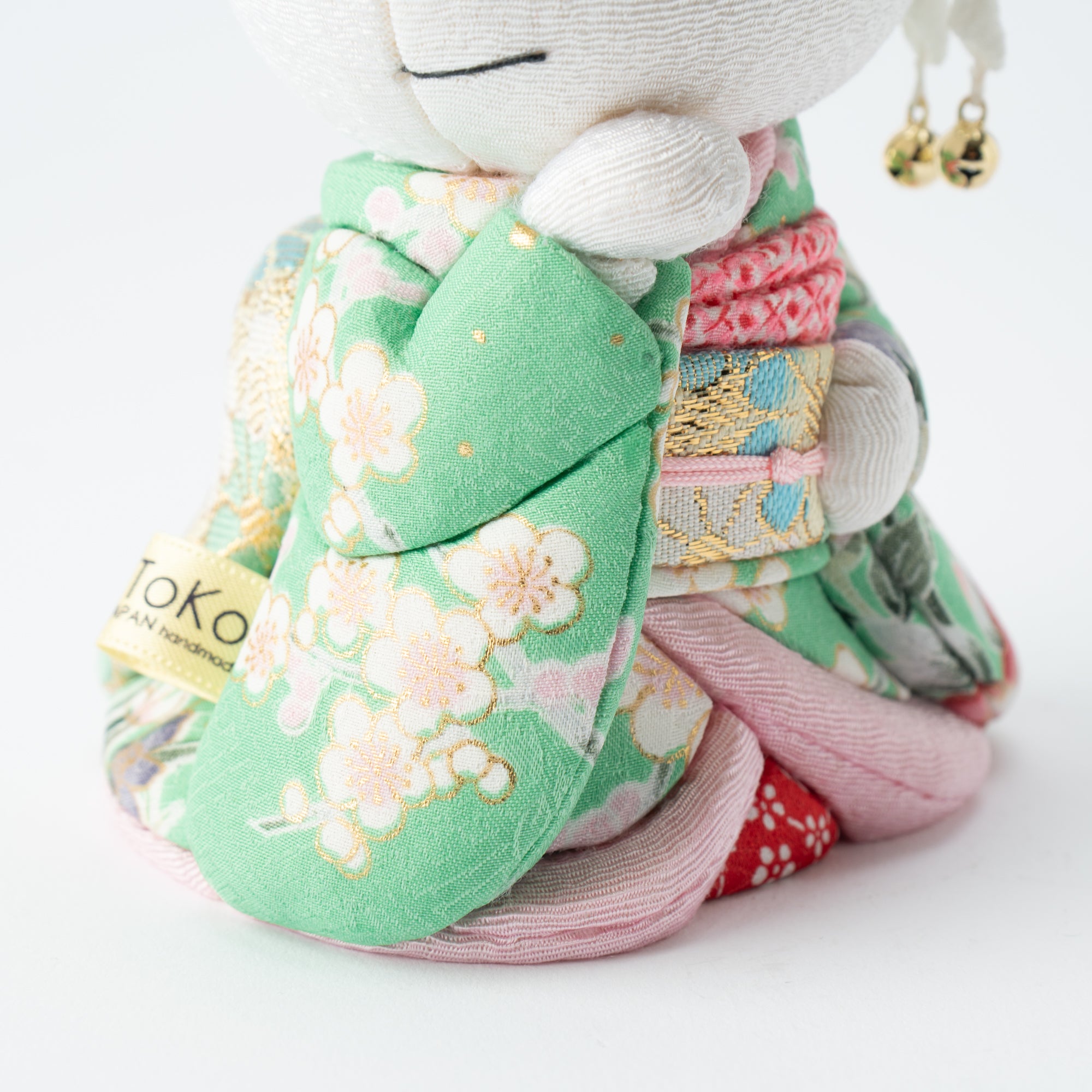 Grün Hello Kitty Glückskatze im Maiko-Stil