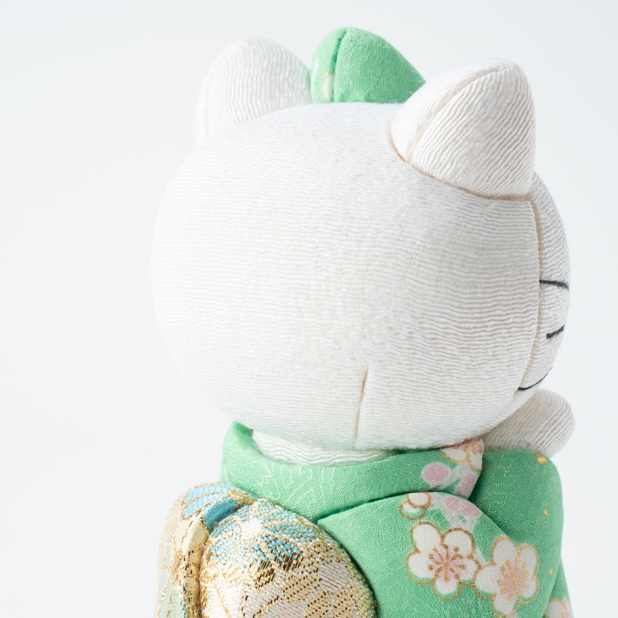 Grün Hello Kitty Glückskatze im Maiko-Stil