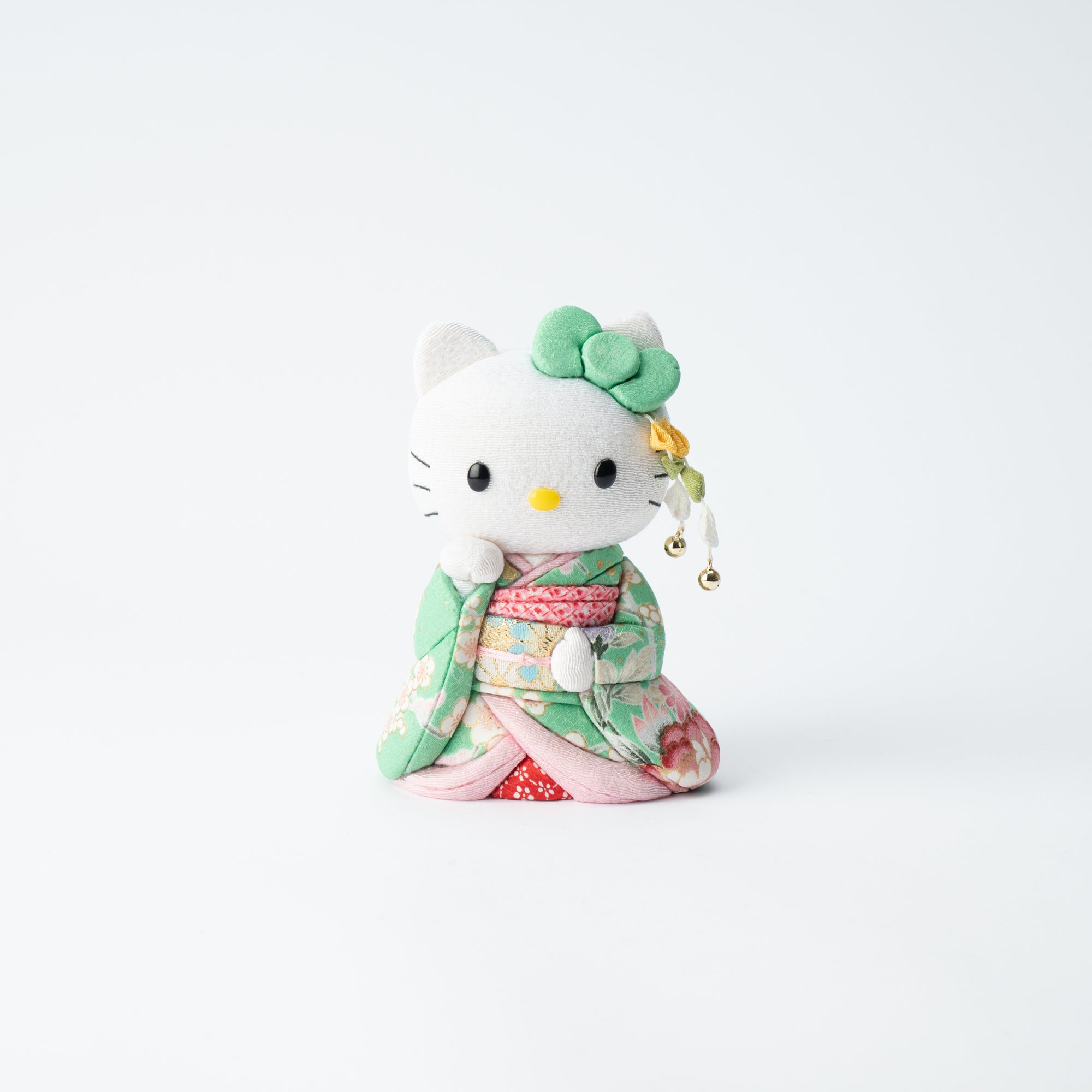 Grün Hello Kitty Glückskatze im Maiko-Stil