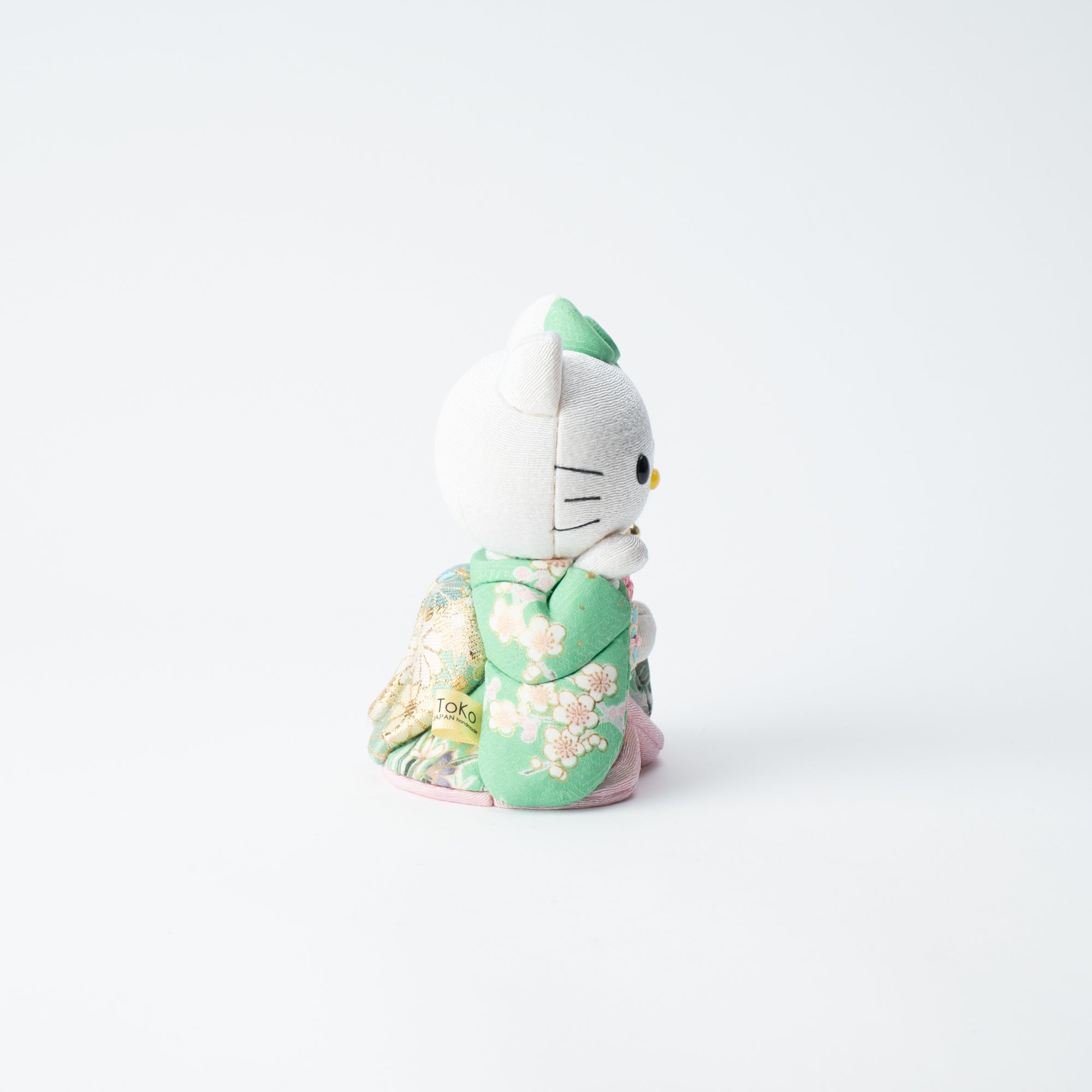 Grün Hello Kitty Glückskatze im Maiko-Stil