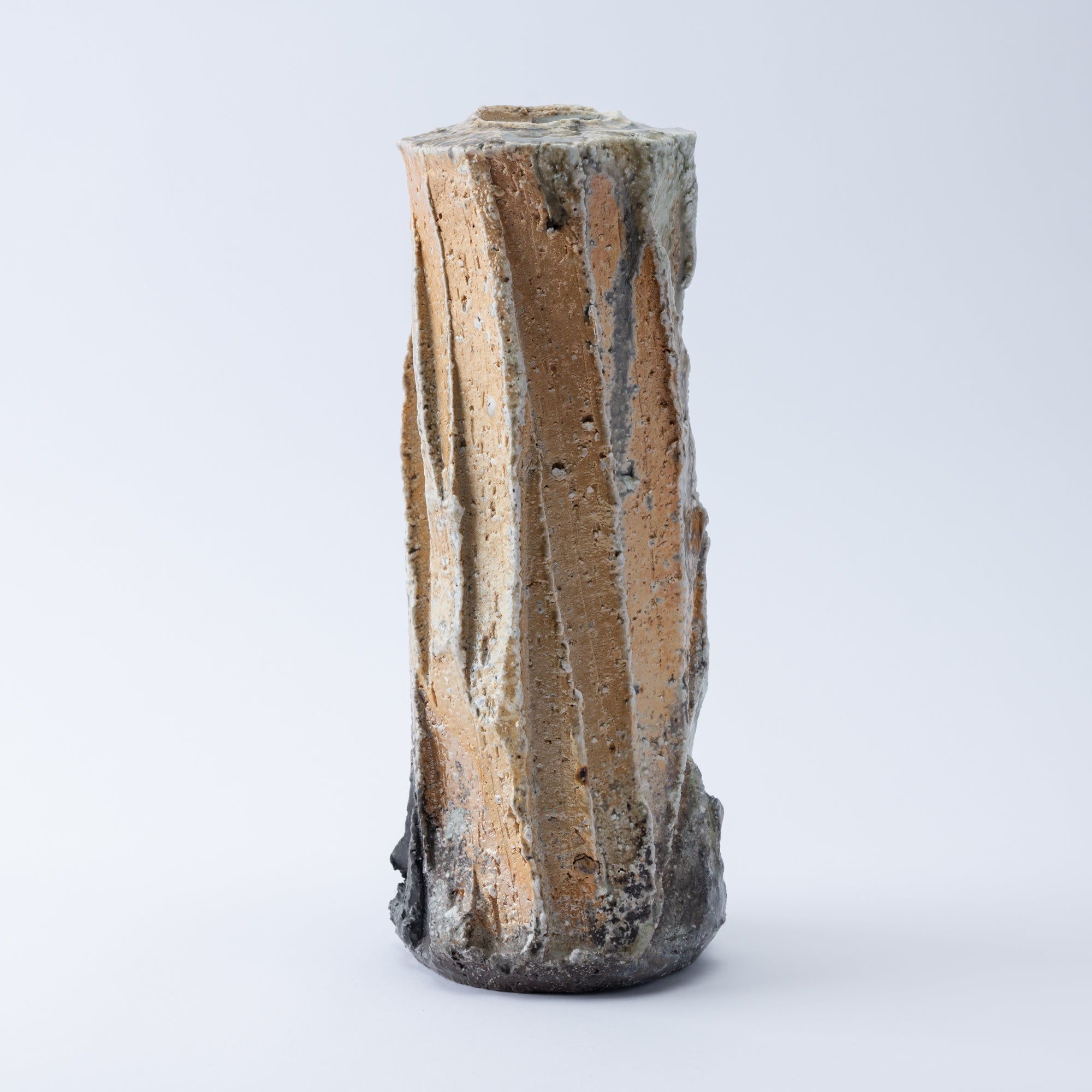 Iga Faceted Gloss Japanese Flower Vase