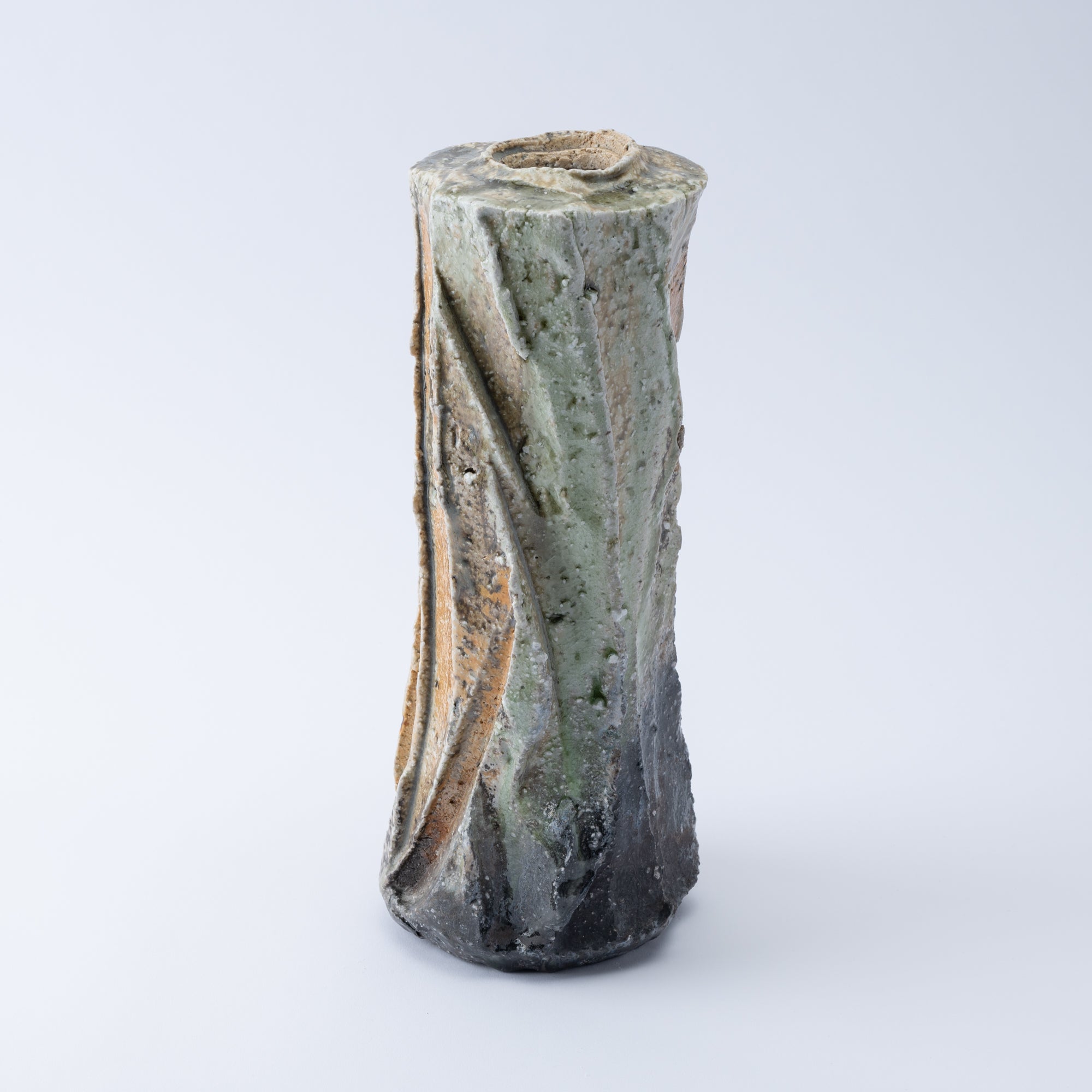 Iga Faceted Gloss Japanese Flower Vase