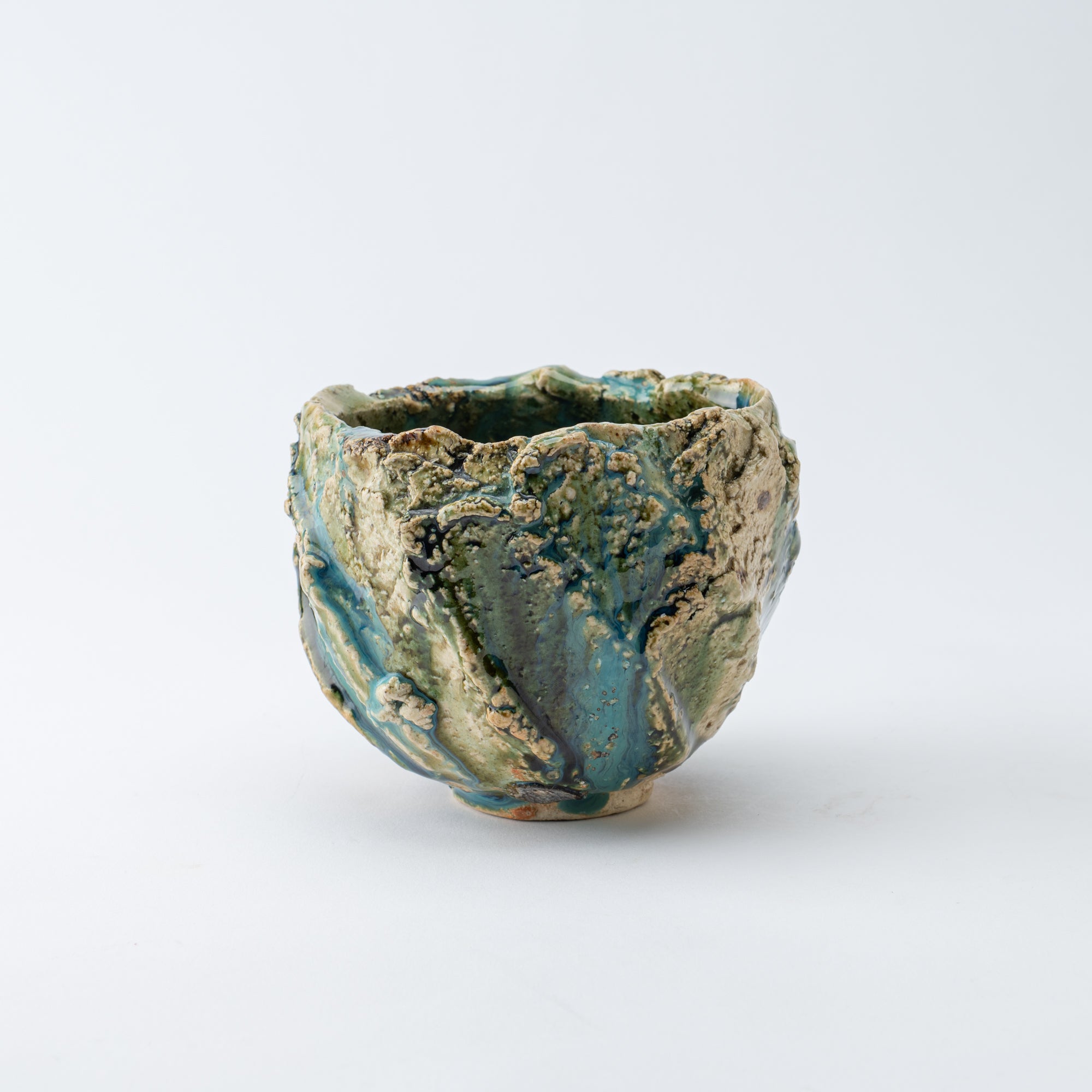 Oribe Earthen Wave Matcha Bowl