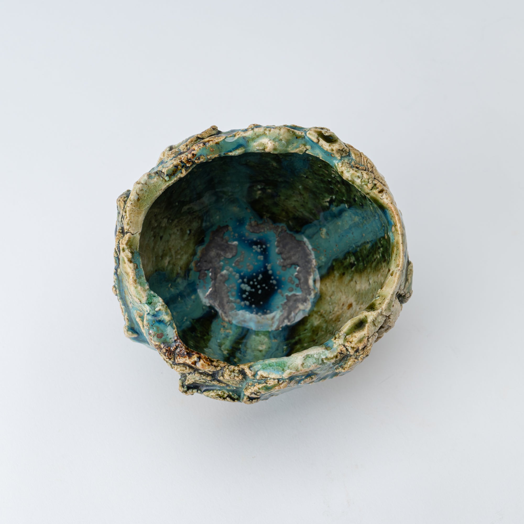 Oribe Earthen Wave Matcha Bowl