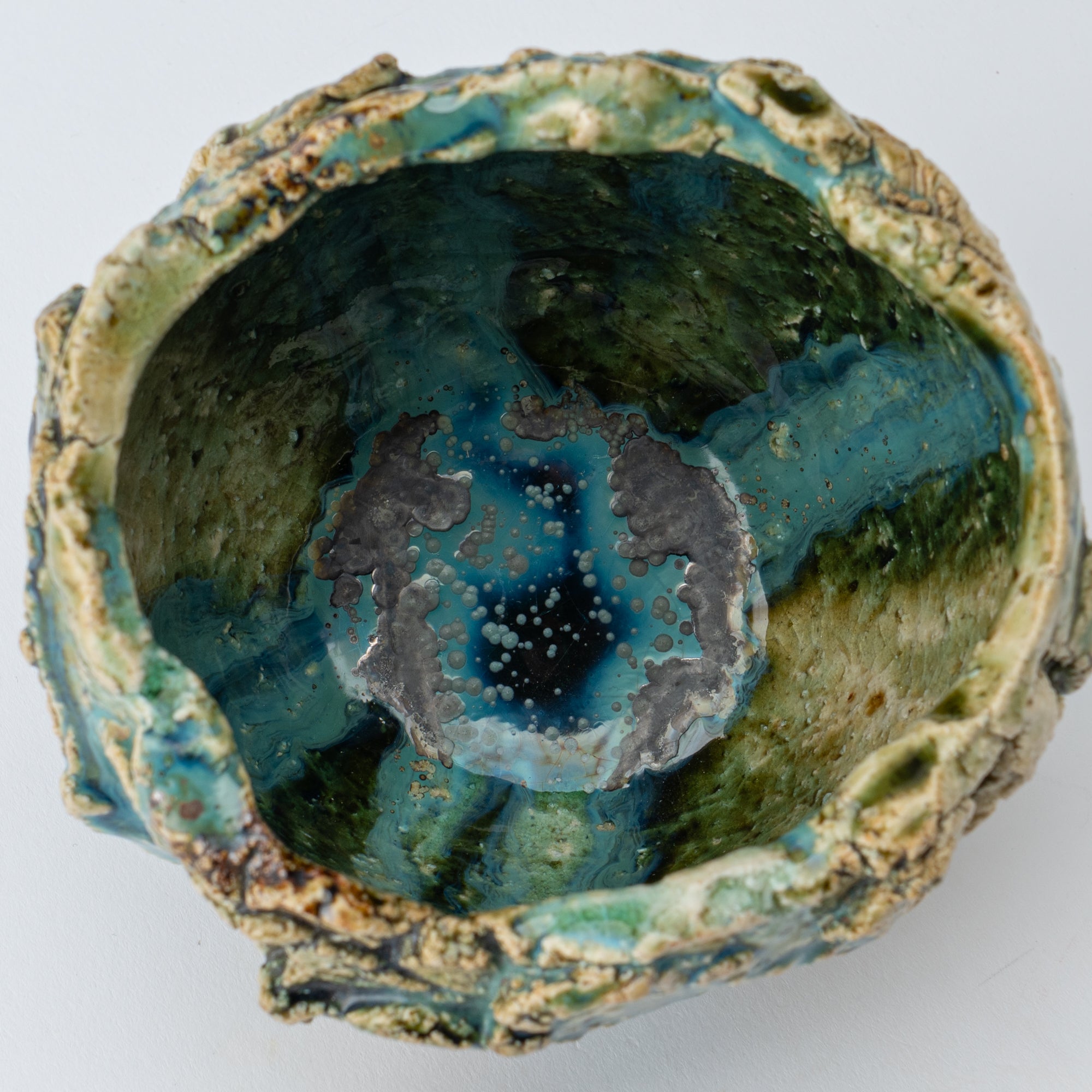 Oribe Earthen Wave Matcha Bowl