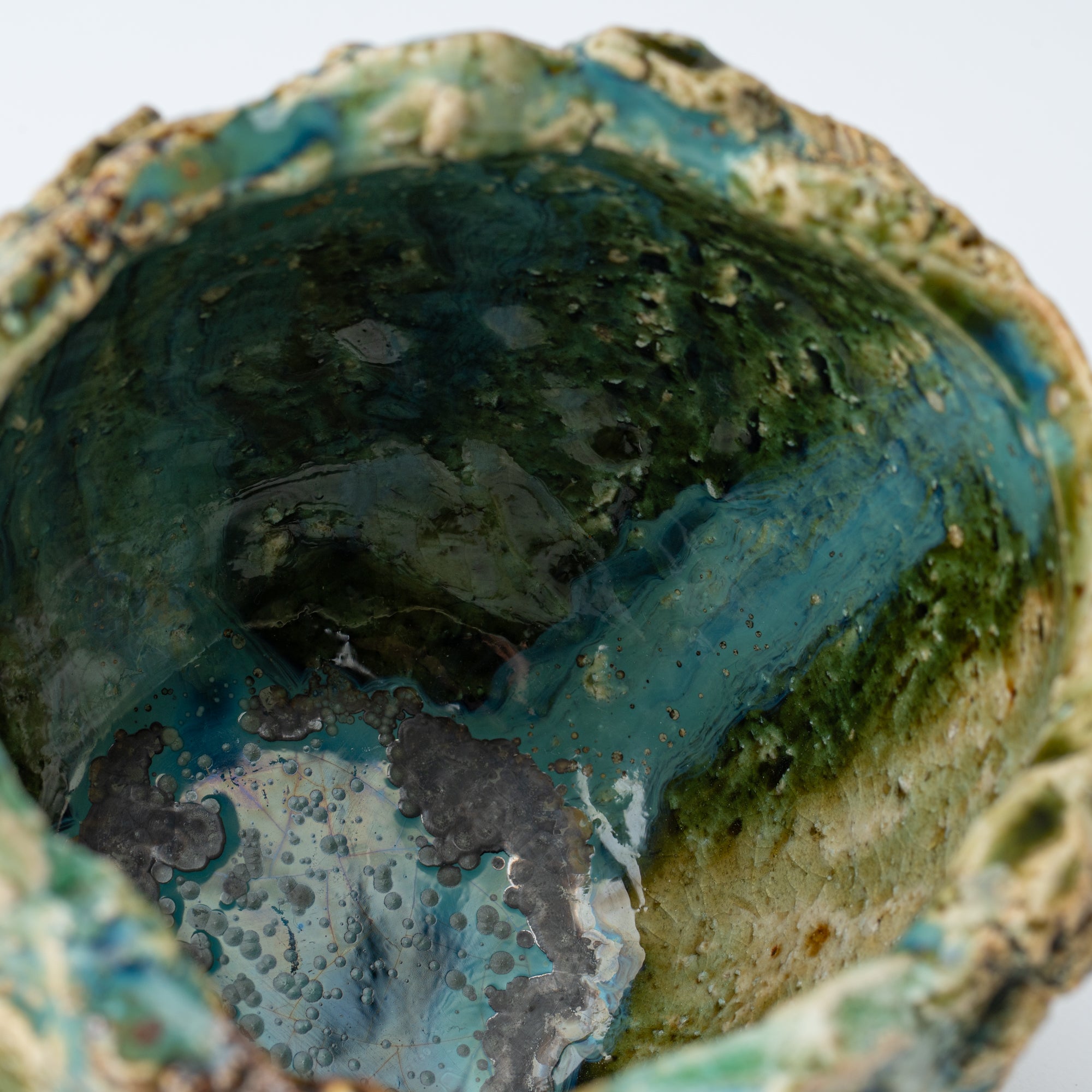 Oribe Earthen Wave Matcha Bowl