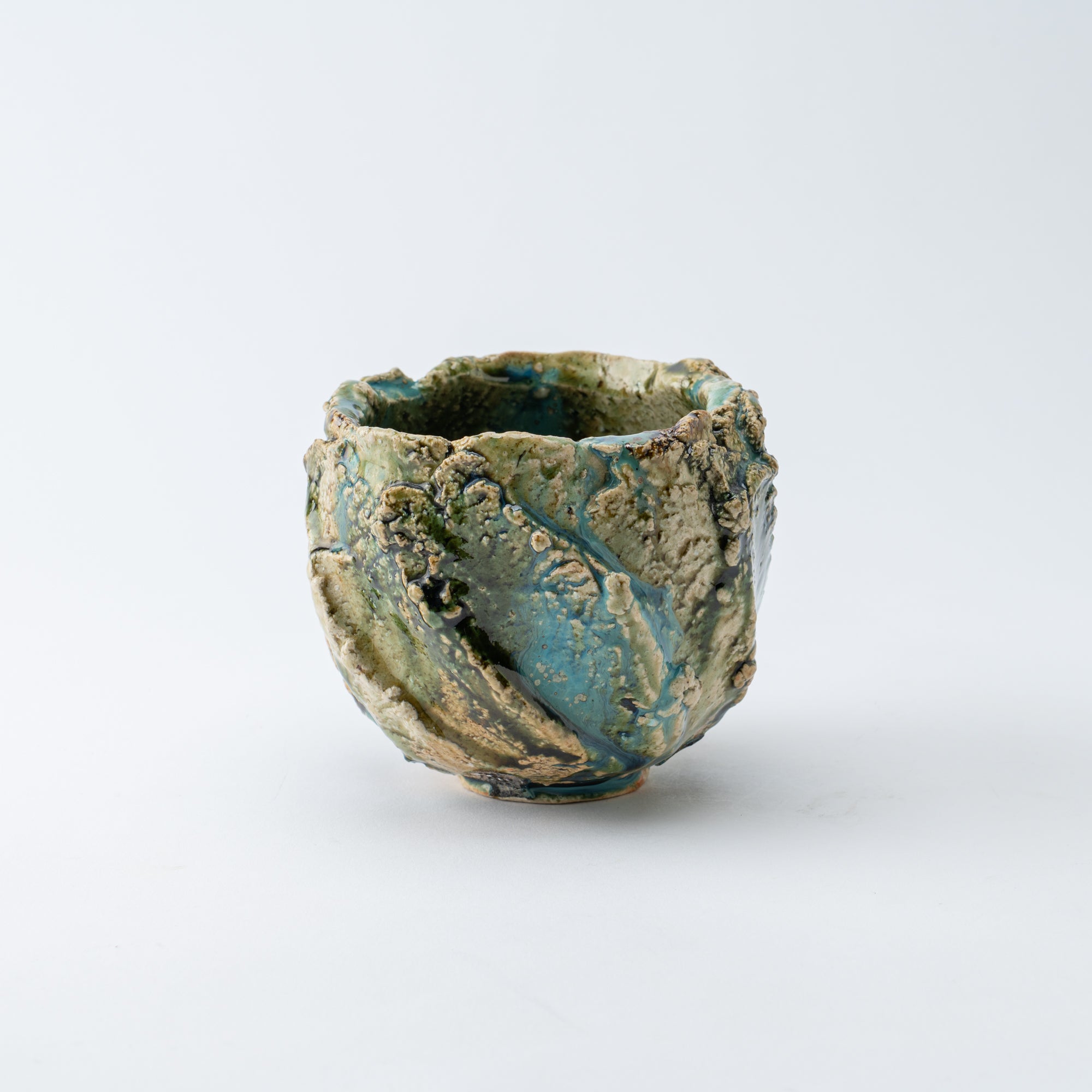 Oribe Earthen Wave Matcha Bowl