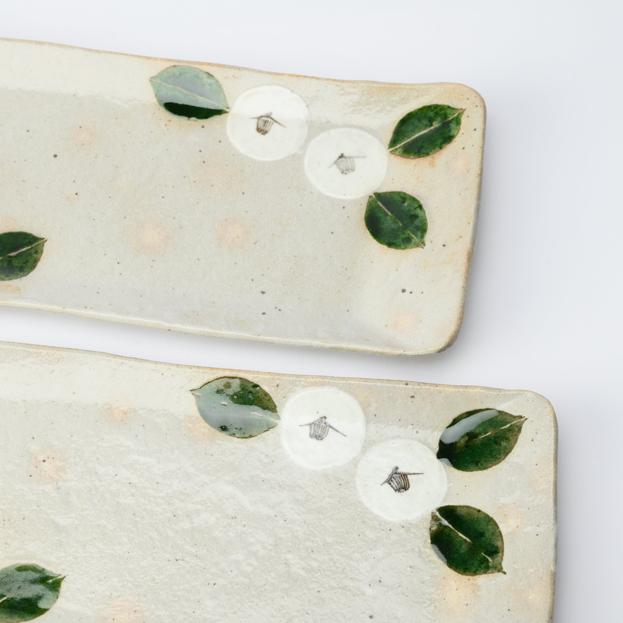 Camellia Blooms Rectangle Dinner Plate