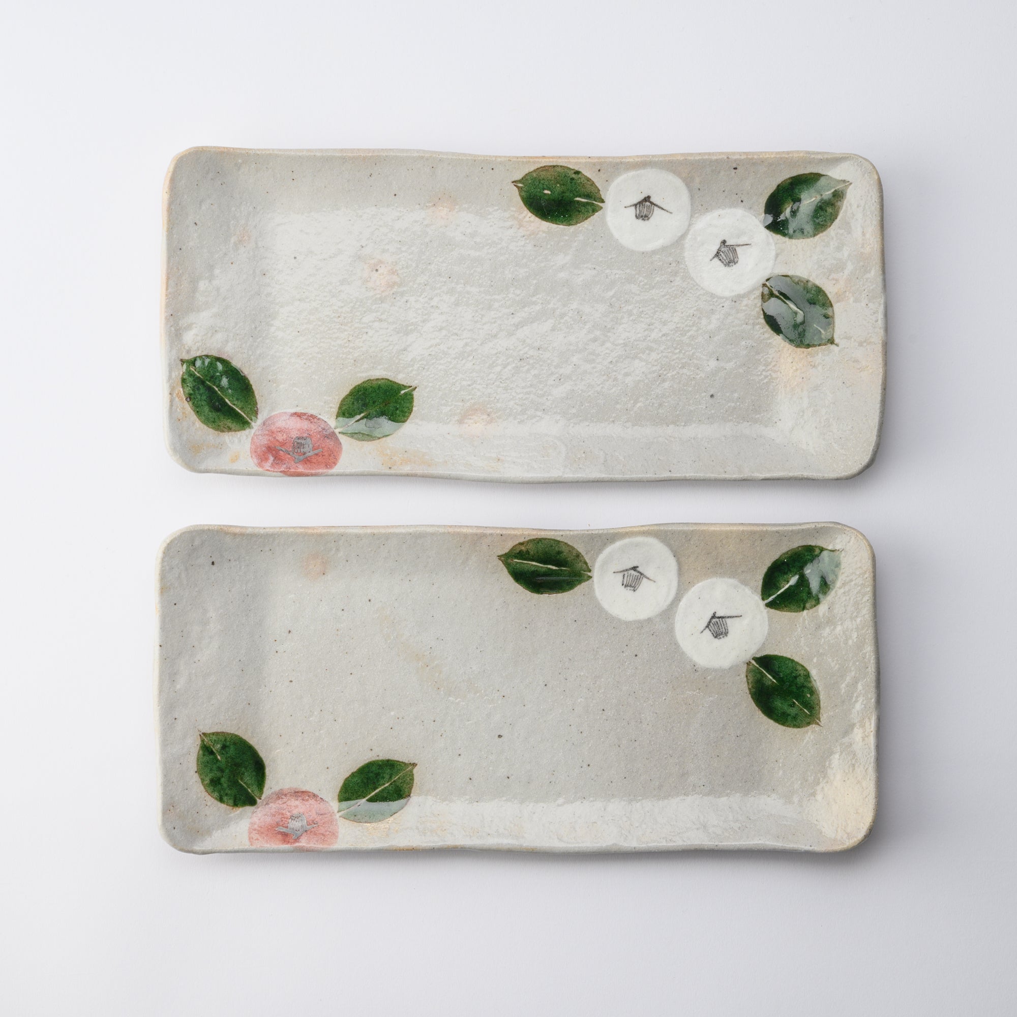 Camellia Blooms Rectangle Dinner Plate