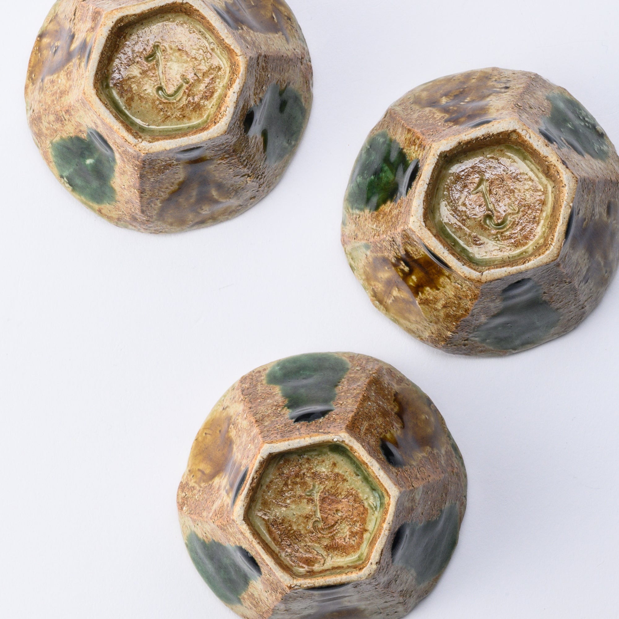 Bicolor Hexagonal Guinomi Sake Cup