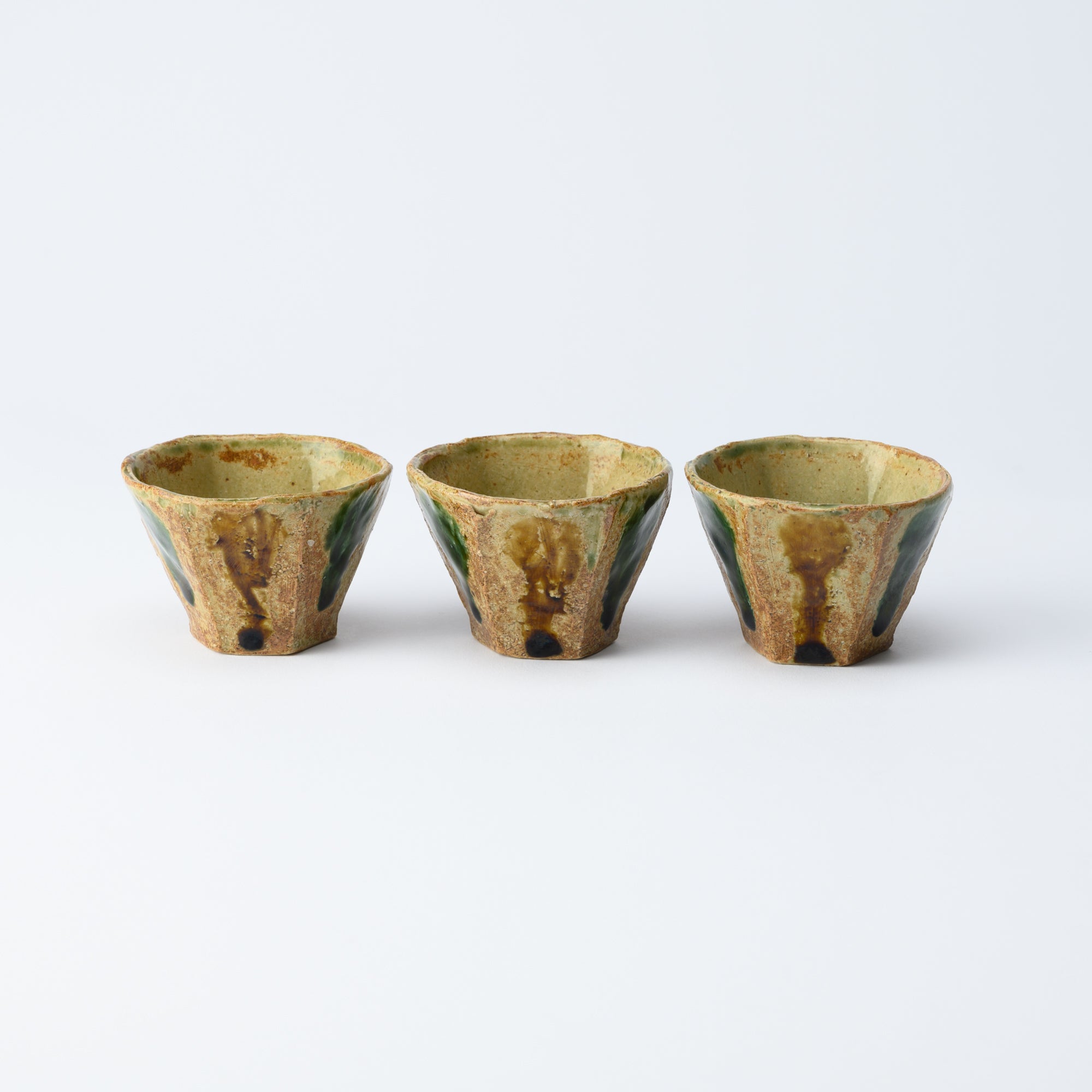 Bicolor Hexagonal Guinomi Sake Cup