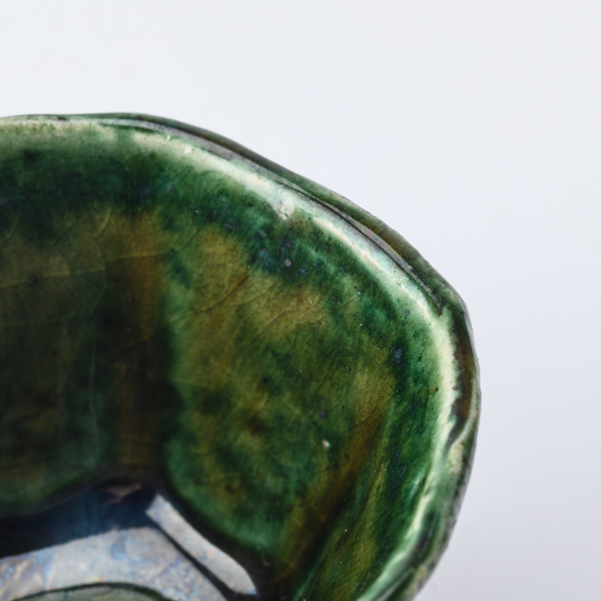 Oribe Wave Hexagonal Guinomi Sake Cup