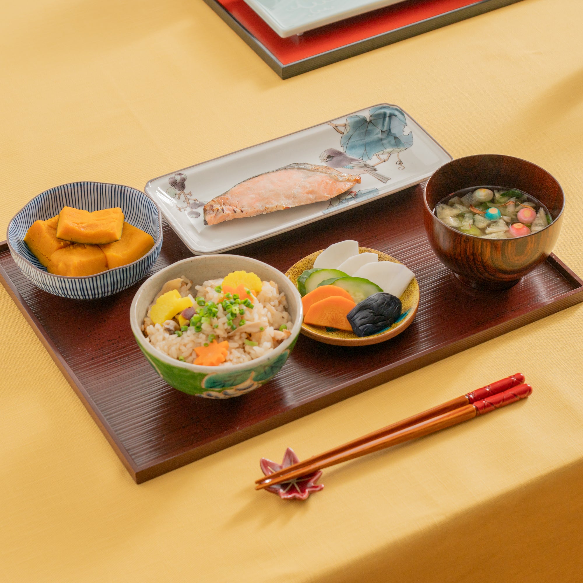 Musubi Mono Emerald Orchard Geschirr Satz