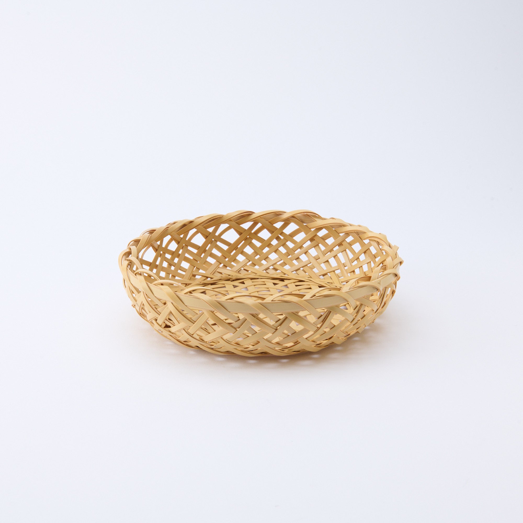 Triangle-Pattern Bamboo Basket