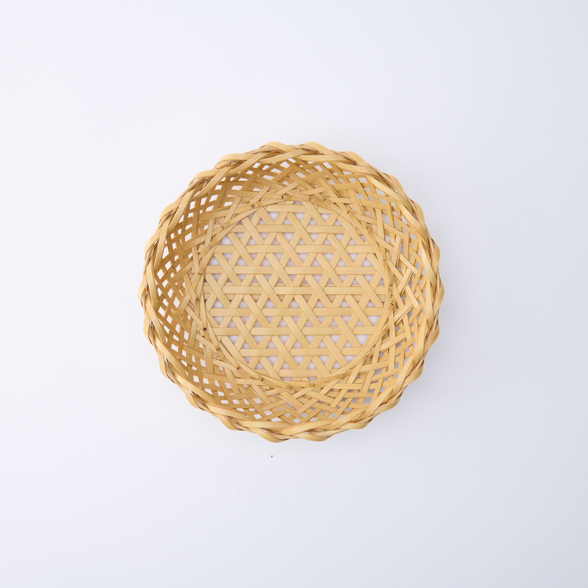 Triangle-Pattern Bamboo Basket