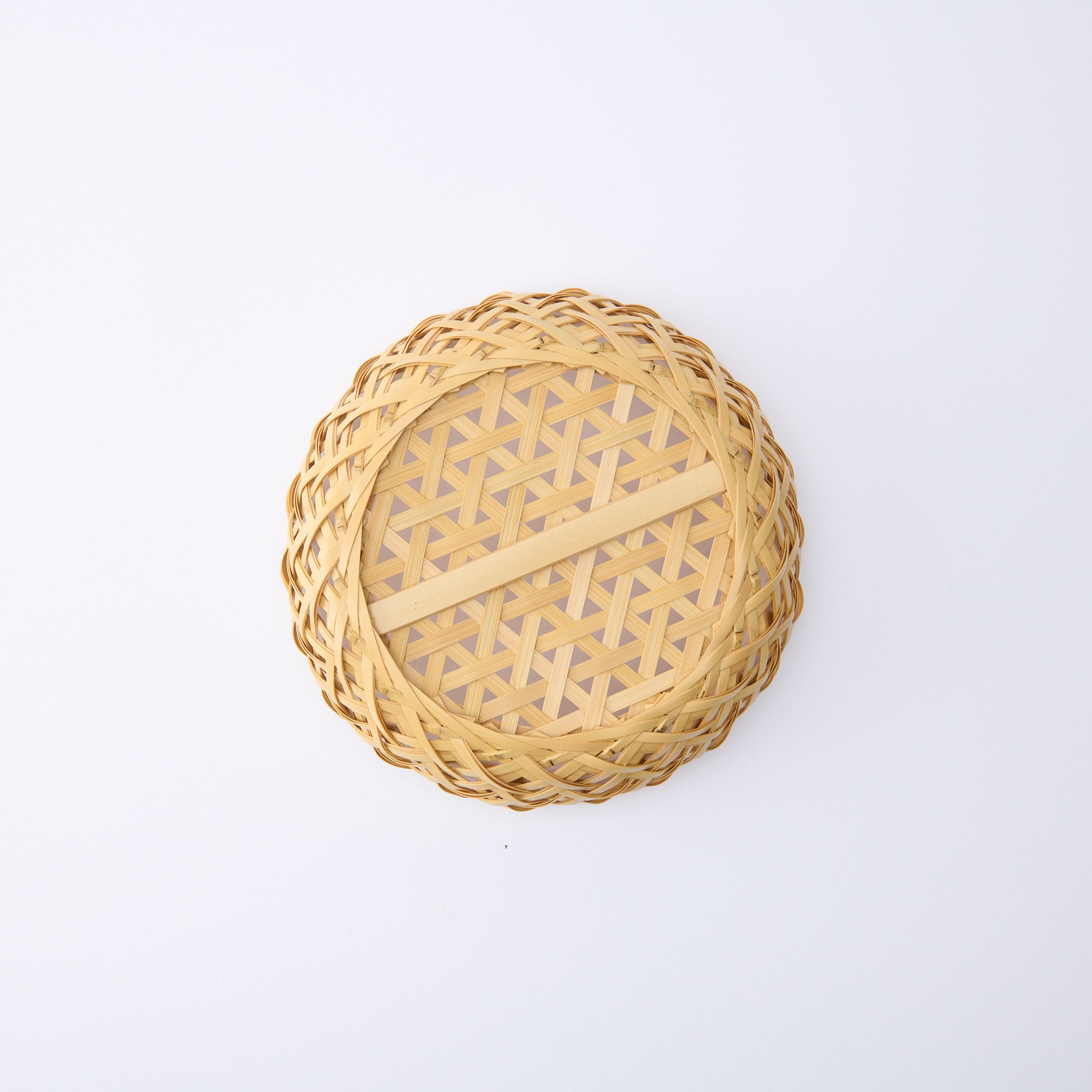 Triangle-Pattern Bamboo Basket