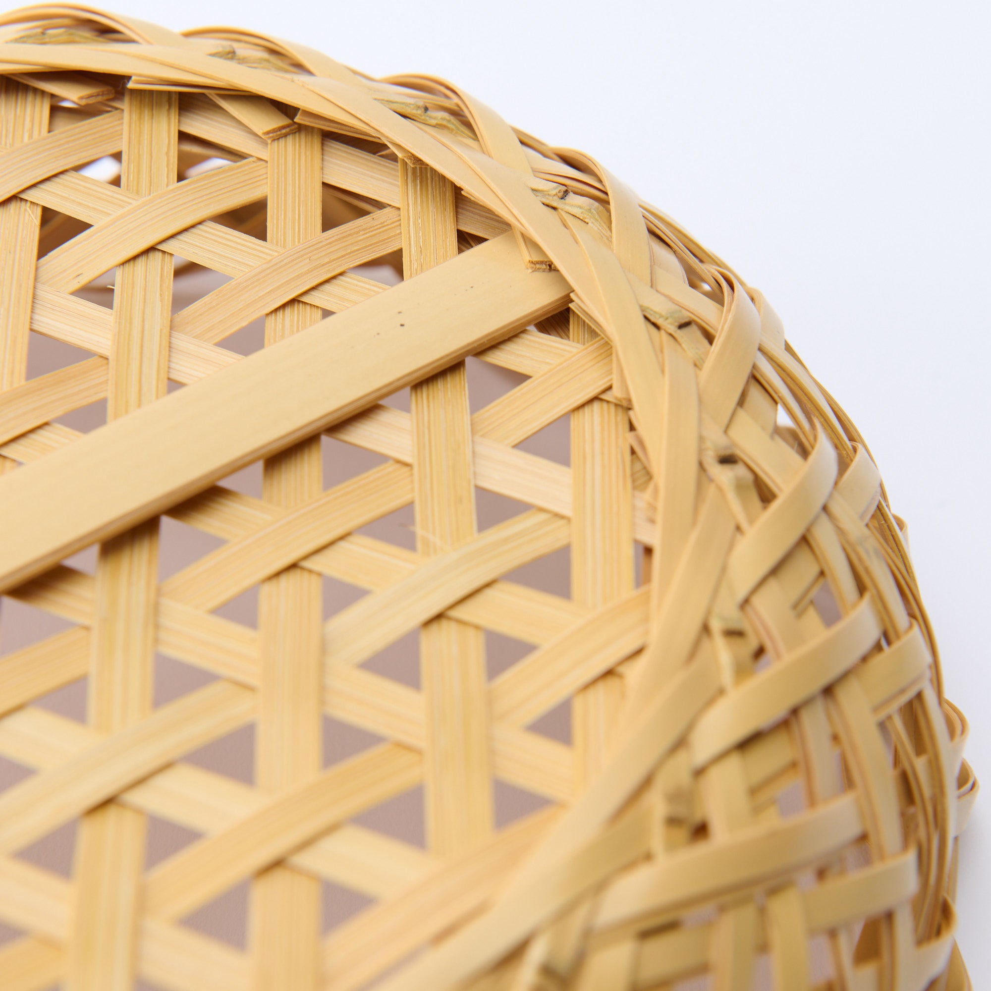 Triangle-Pattern Bamboo Basket