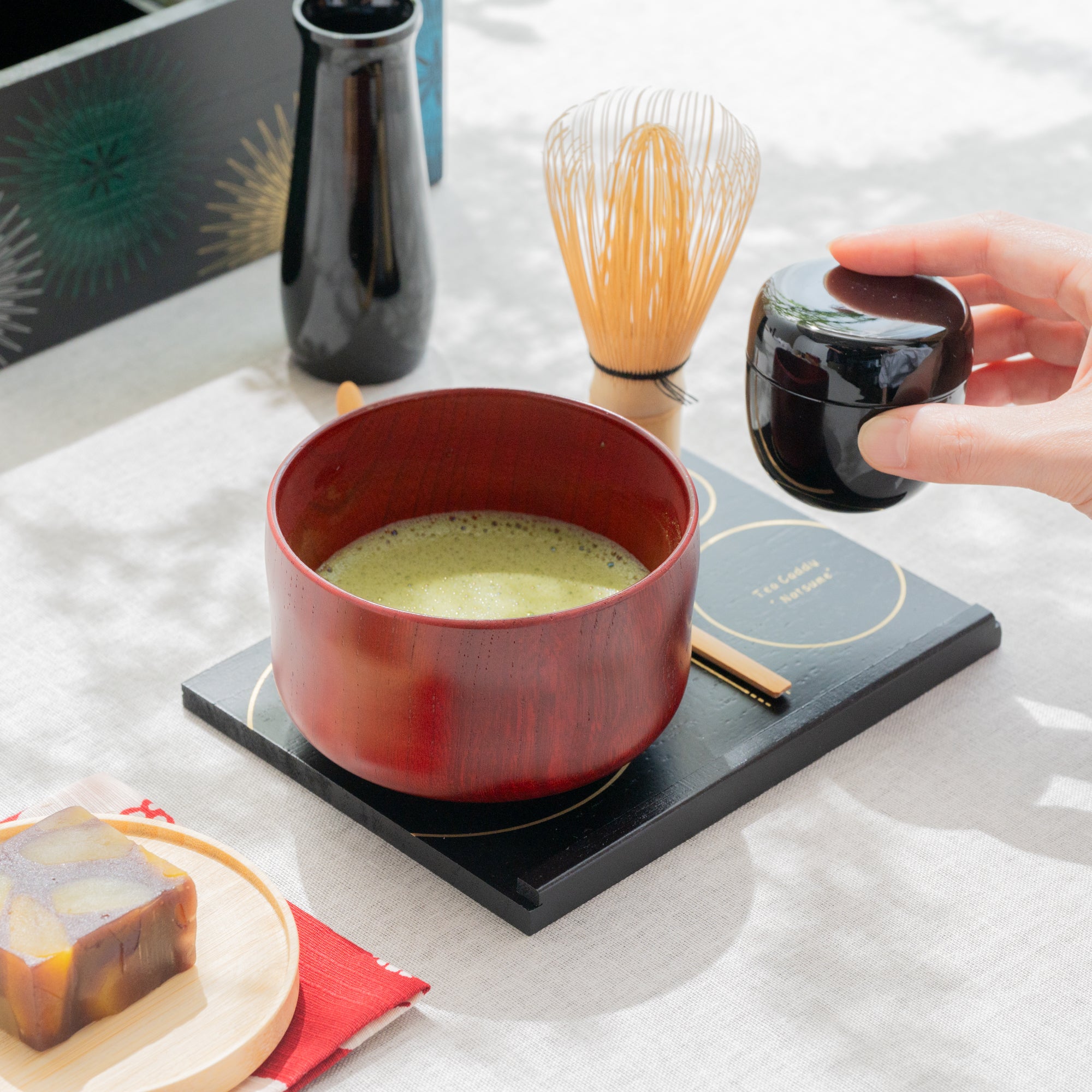 Yu-Chabako Black & Fireworks Matcha Tea Set