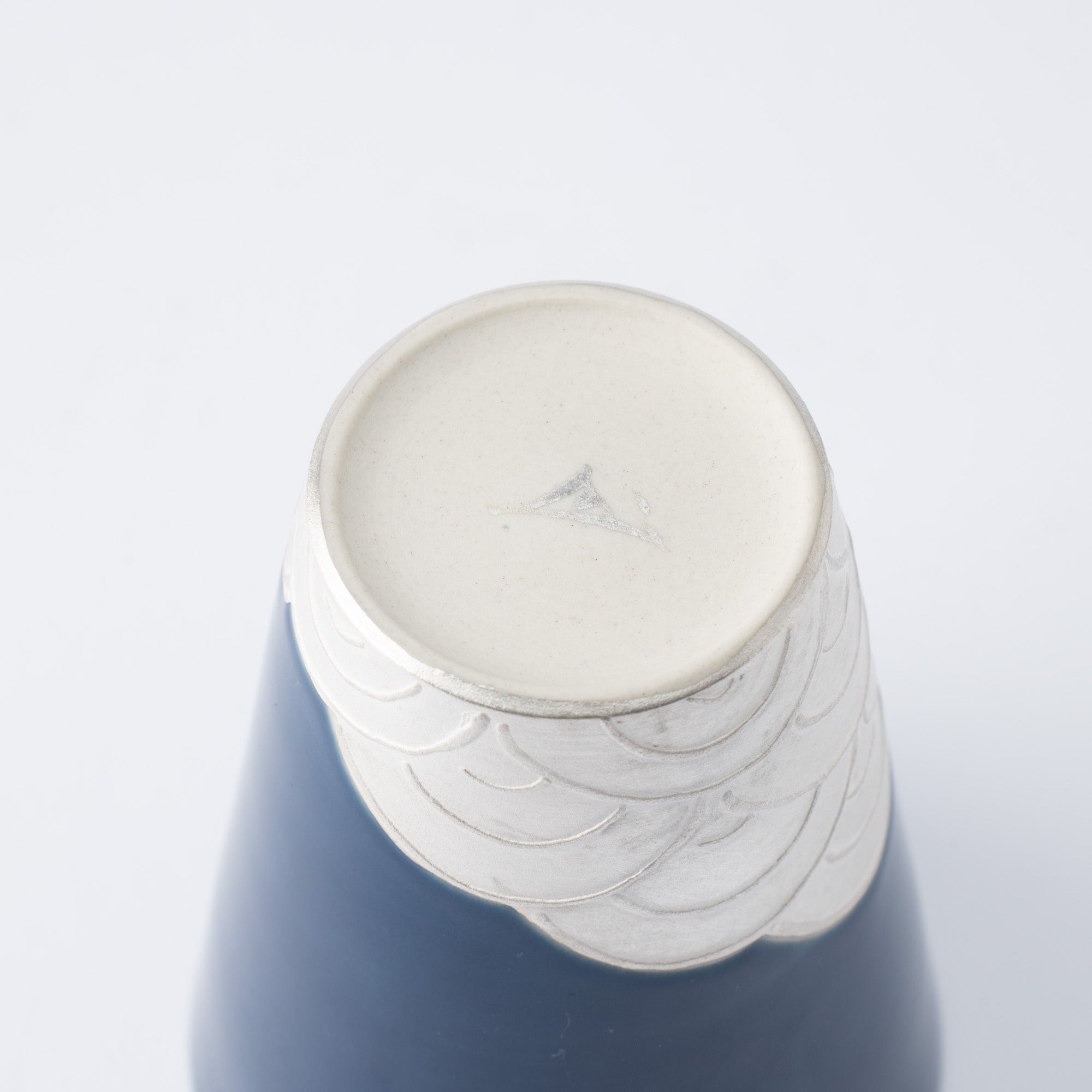 Ginsai Lapis Blue Seigaiha Wave Sake Set