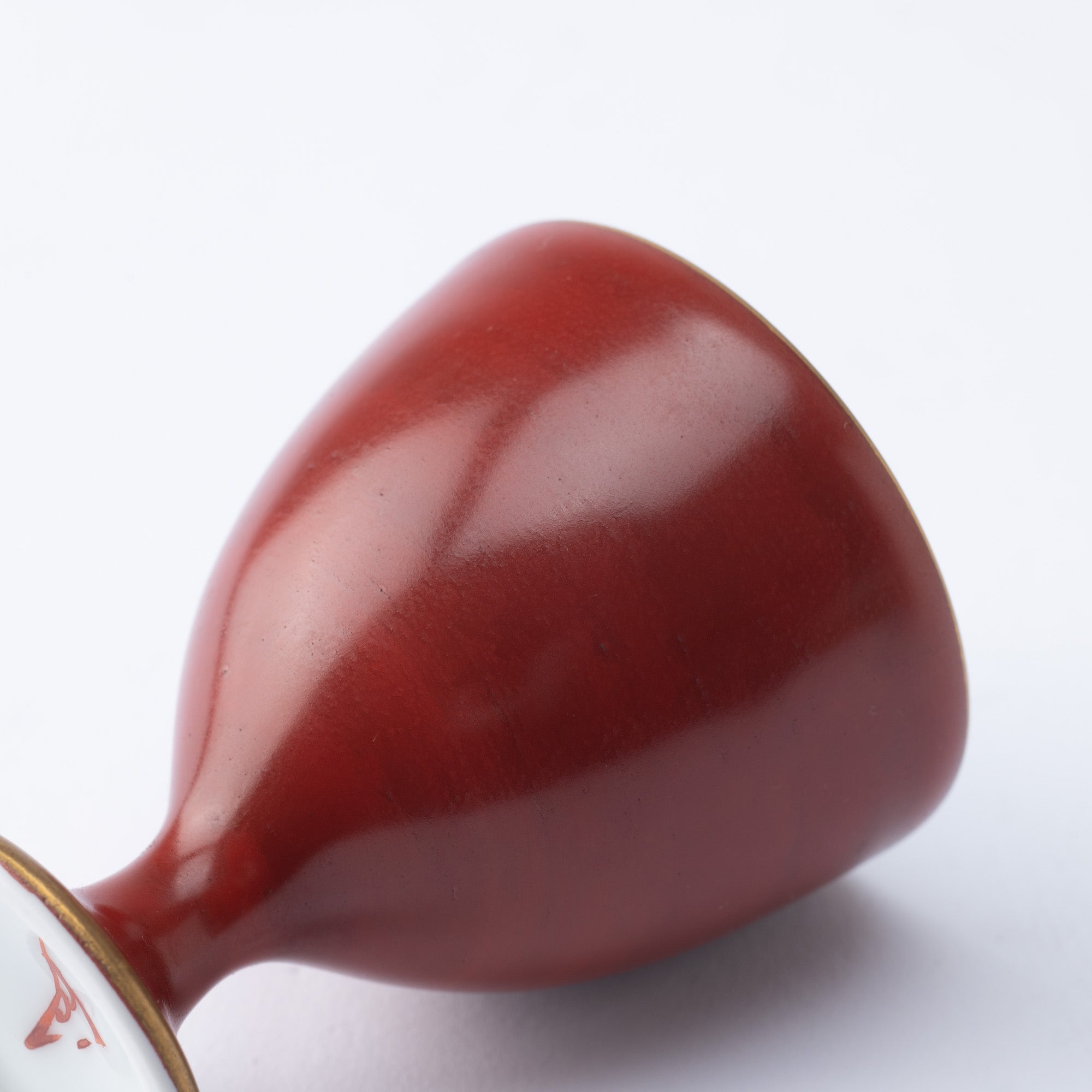 Bengara Red Sakazuki Flat Sake Cup