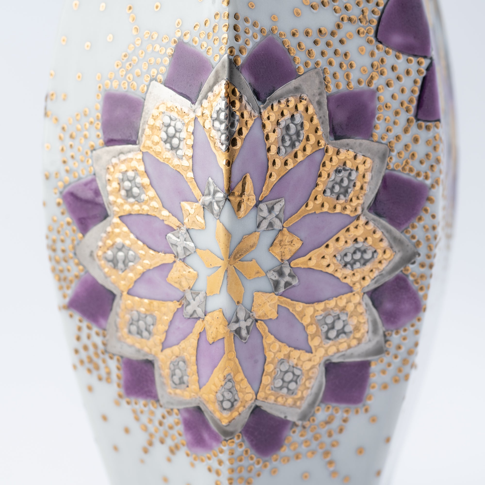 Purple Kaleidoscope Bloom Japanese Single Flower Vase