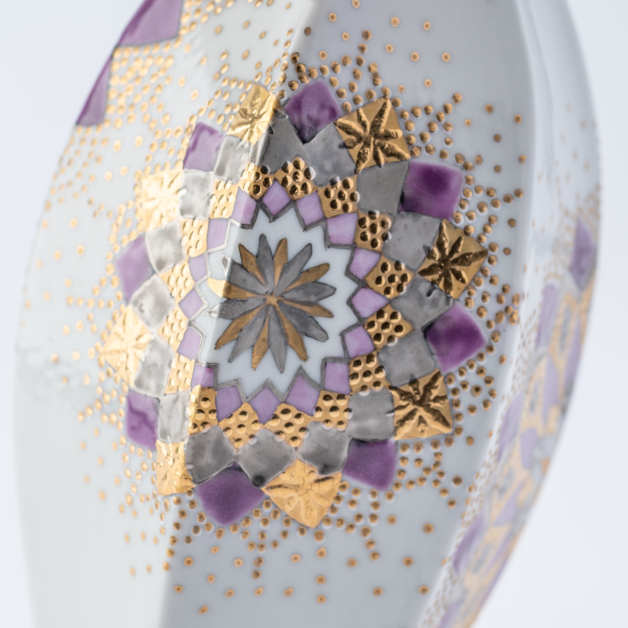 Purple Kaleidoscope Bloom Japanese Single Flower Vase