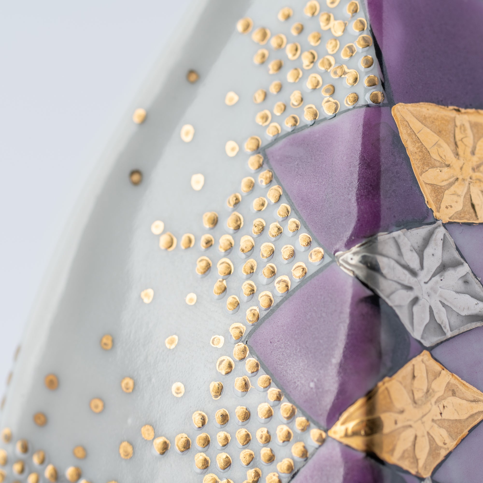 Purple Kaleidoscope Bloom Japanese Single Flower Vase