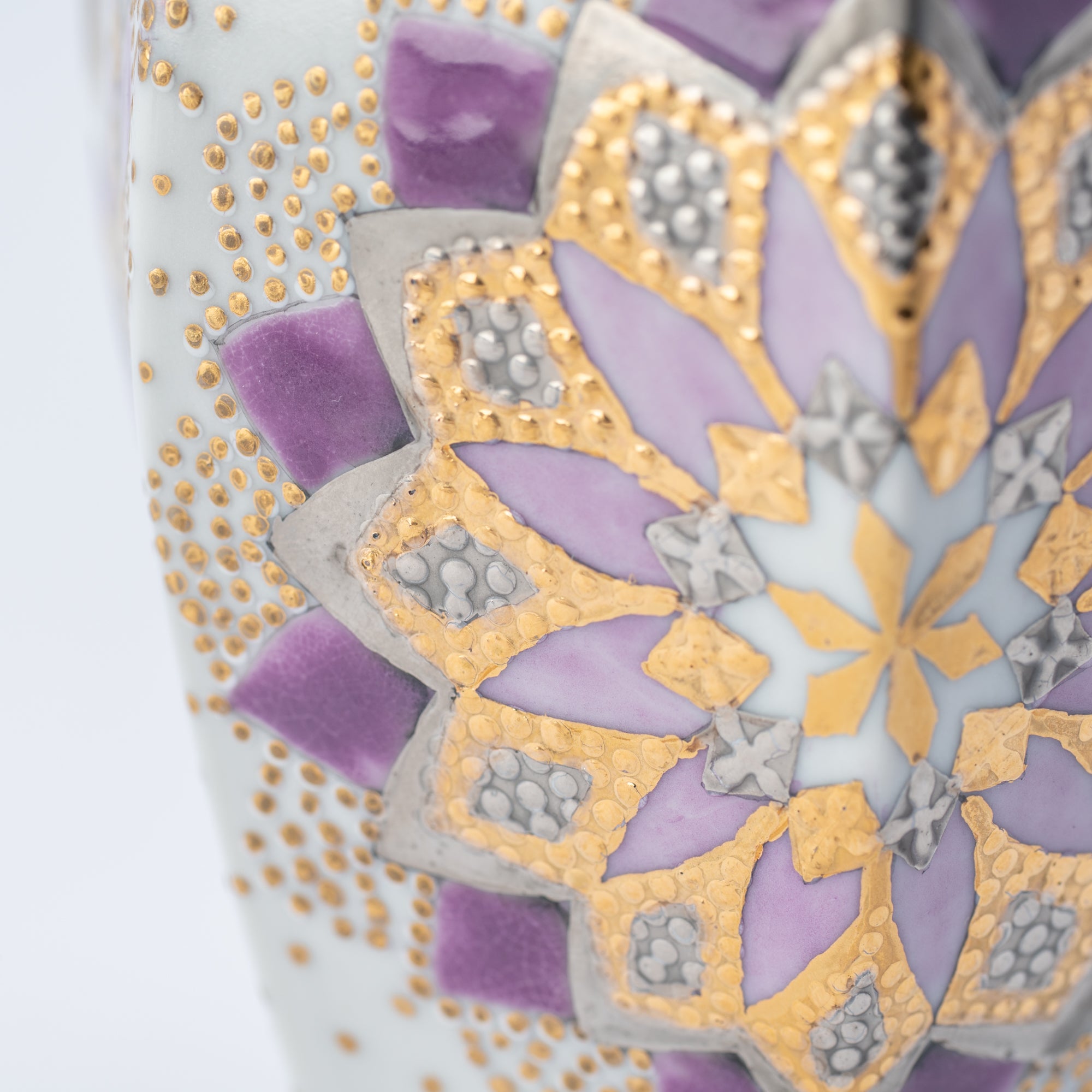 Purple Kaleidoscope Bloom Japanese Single Flower Vase