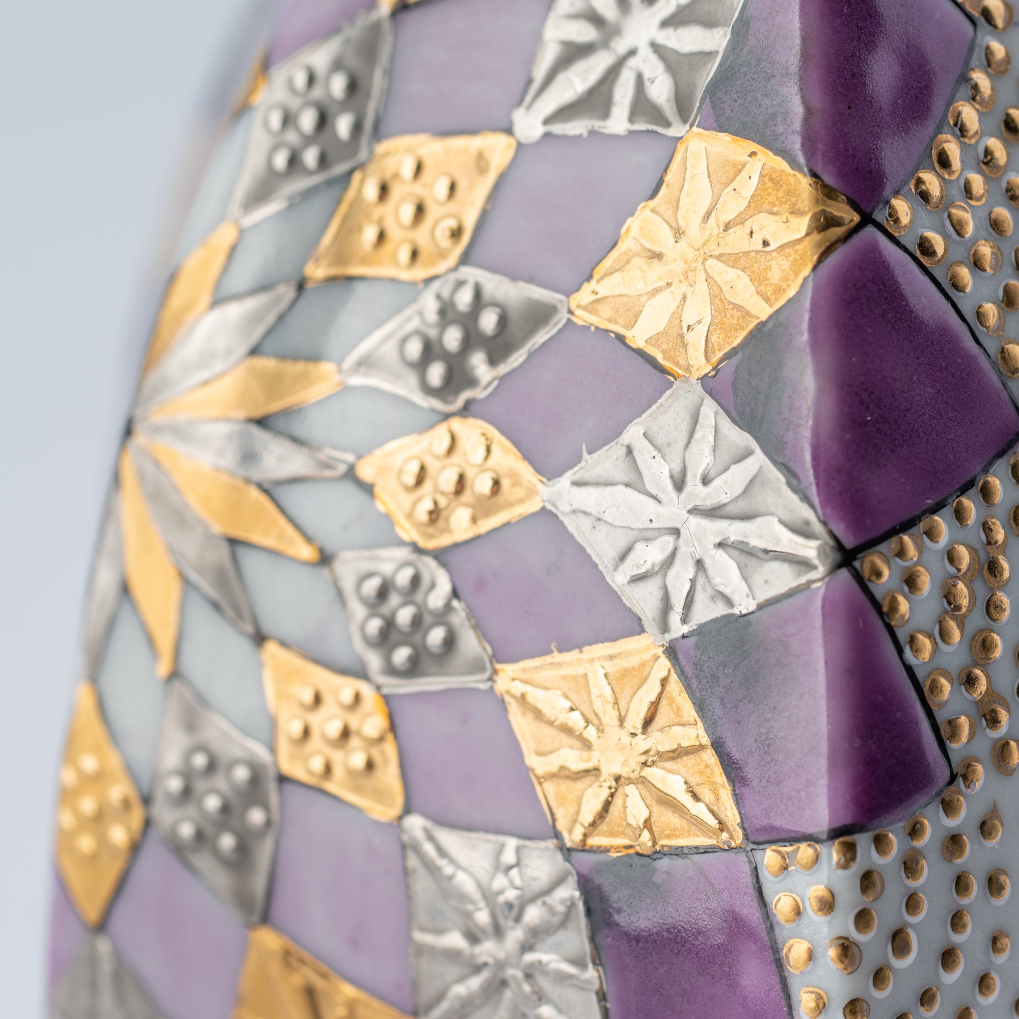 Purple Kaleidoscope Bloom Japanese Single Flower Vase
