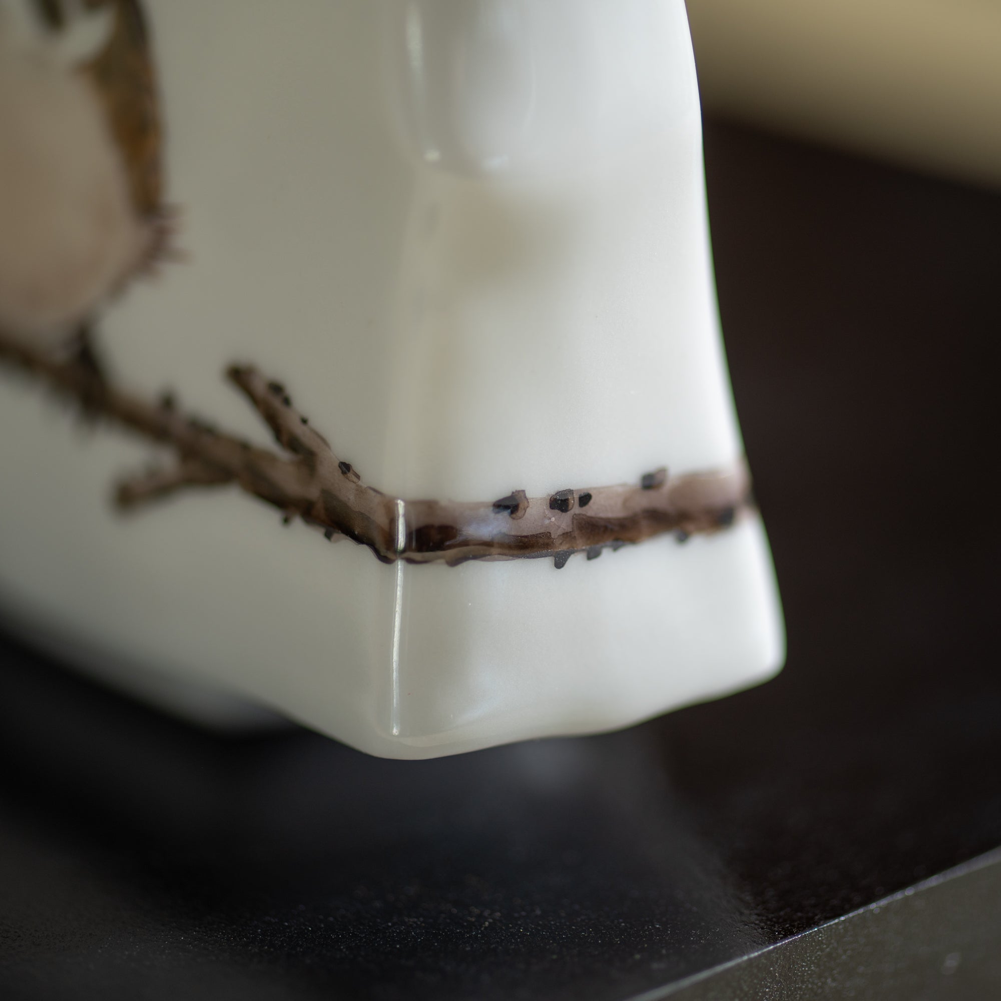 Cherry Blossom and Twin Sparrows Japanese Flower Vase