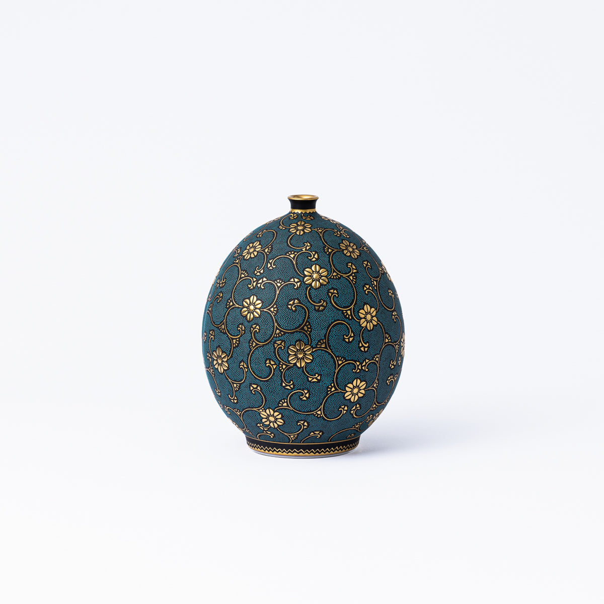 Morikin Floral Arabesque Aochibu Ovale Vase