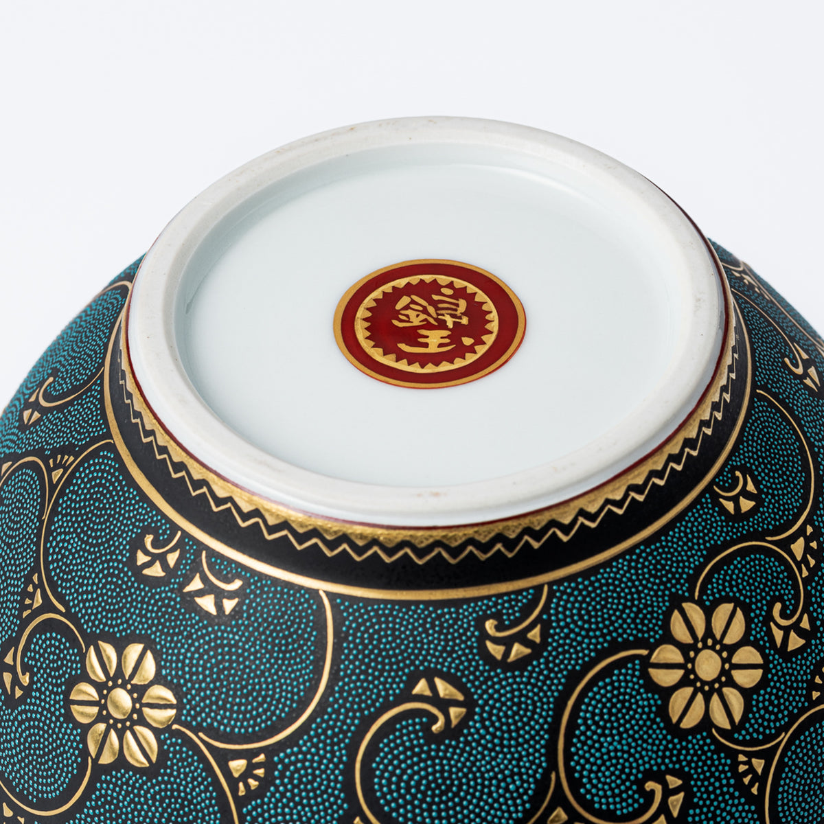 Morikin Floral Arabesque Aochibu Ovale Vase