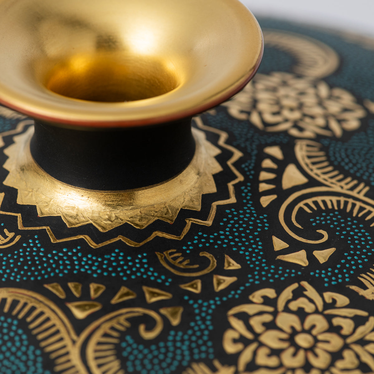 Morikin Floral Arabesque Aochibu Runde Vase