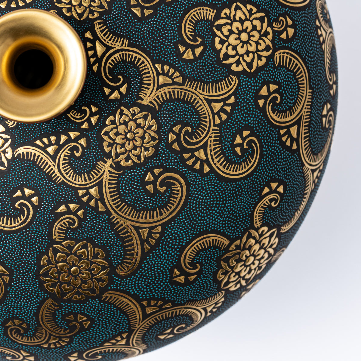 Morikin Floral Arabesque Aochibu Runde Vase