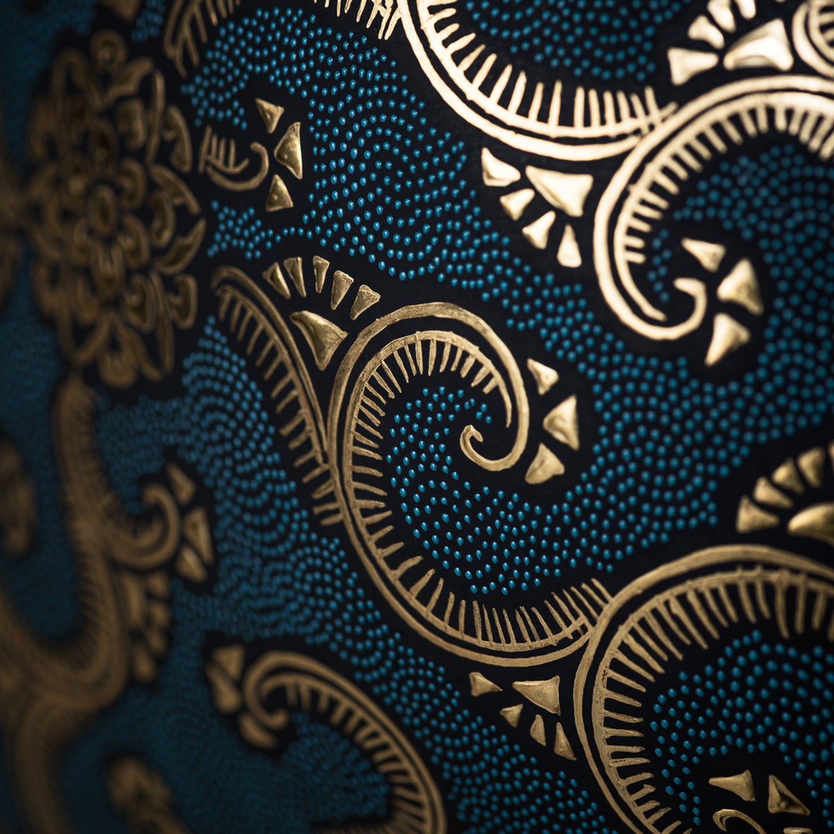 Morikin Floral Arabesque Aochibu Runde Vase